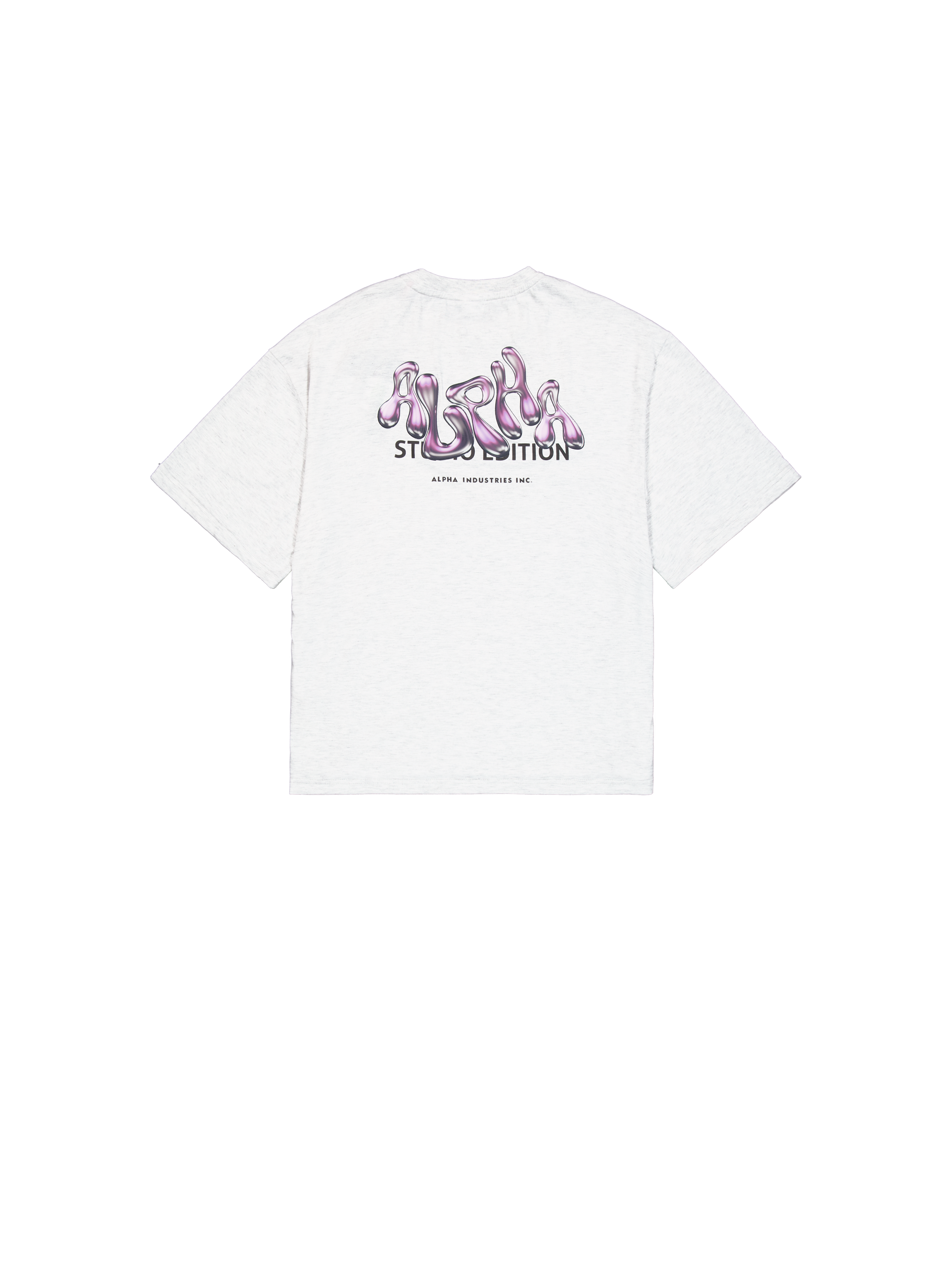 Studio Edition Backprint T-Shirt pastel grey melange 156553_752_1_flatlay_00002_145996