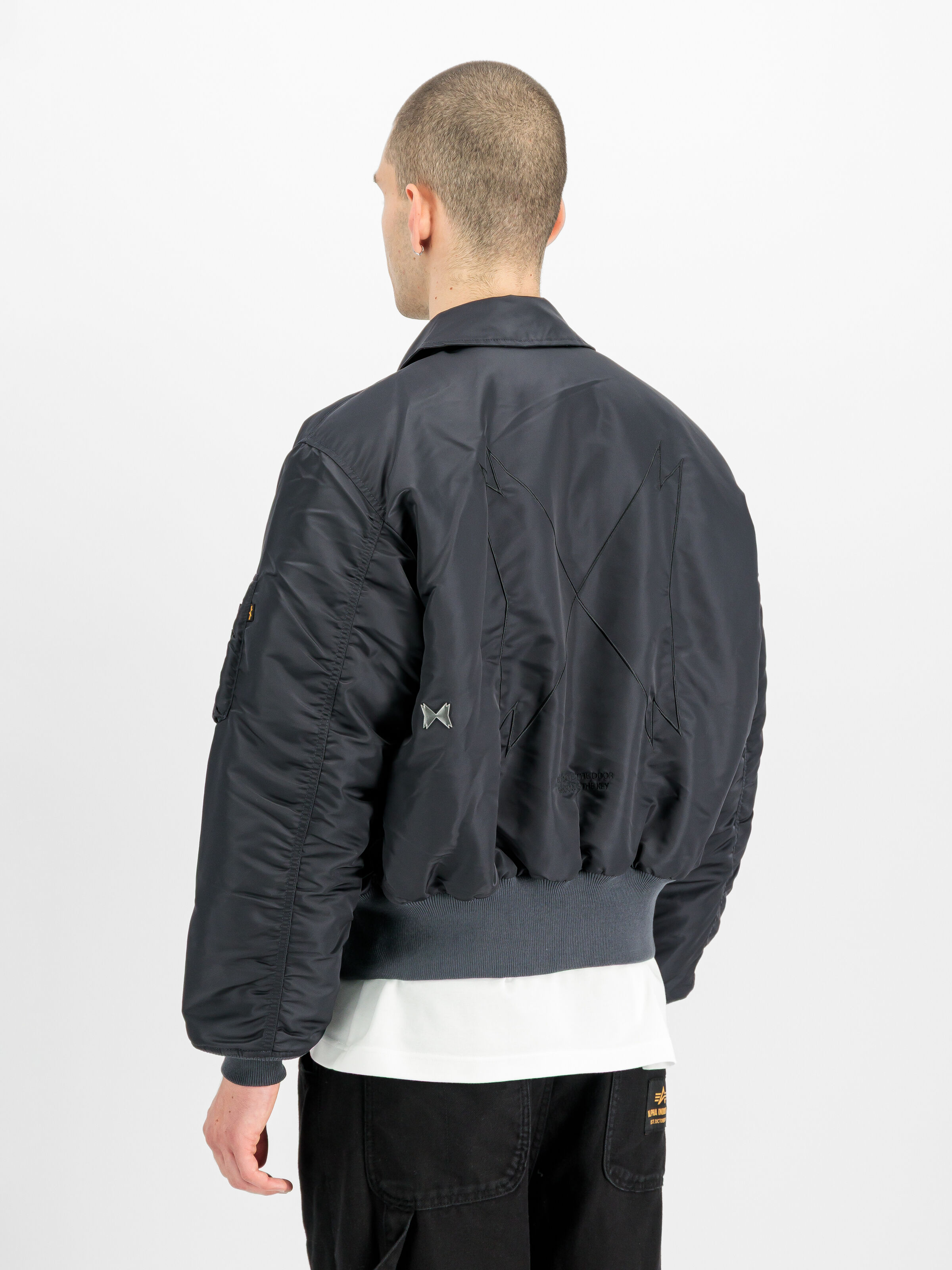 ALPHA x METAMORFOSI CWU Loose Bomber Jacket iron grey 776100_466_2_model_00003_247212
