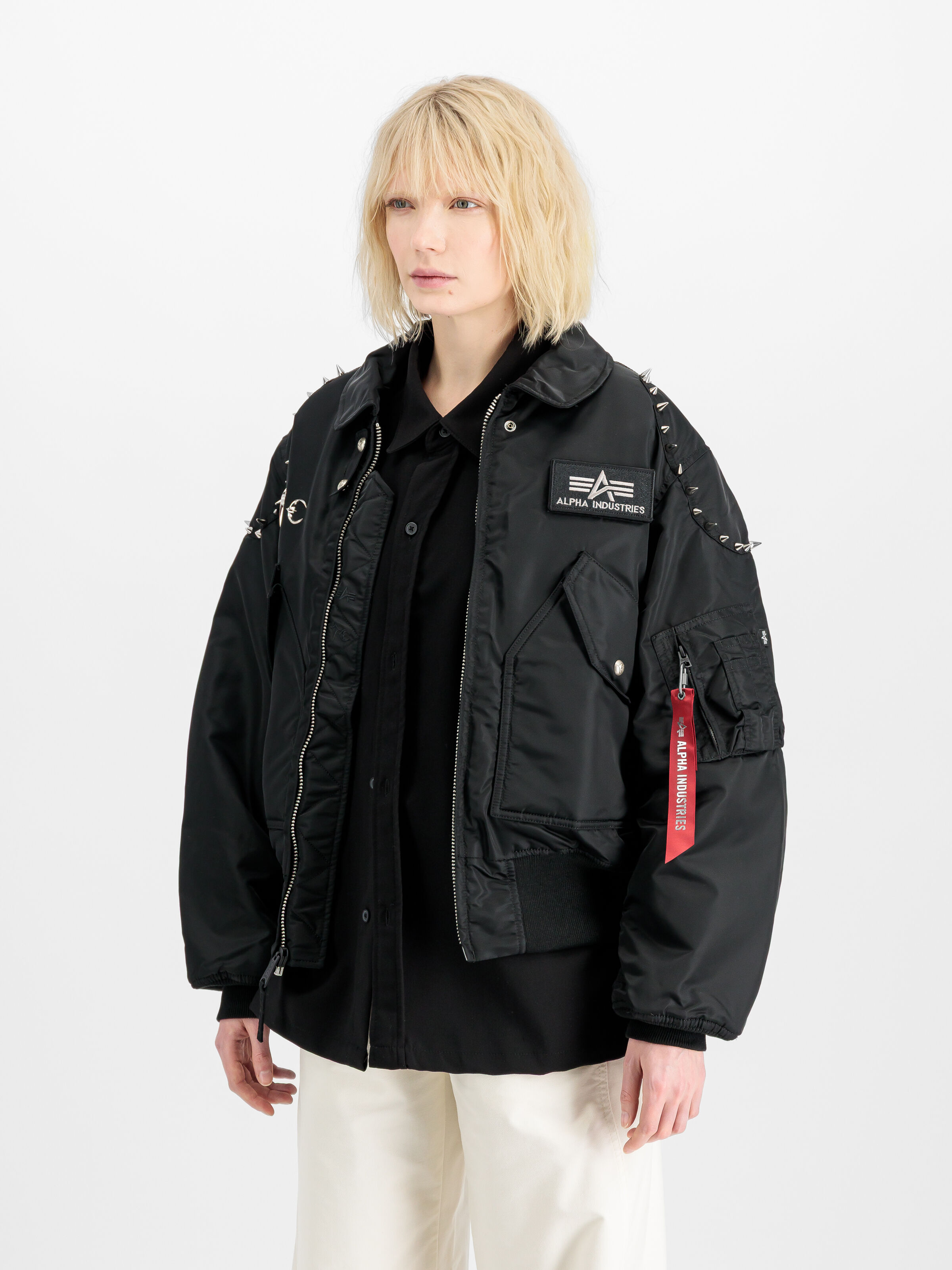 ALPHA x THUG CLUB CWU-45P STUD Bomber Jacket black 258152_03_2_model_00003_209969