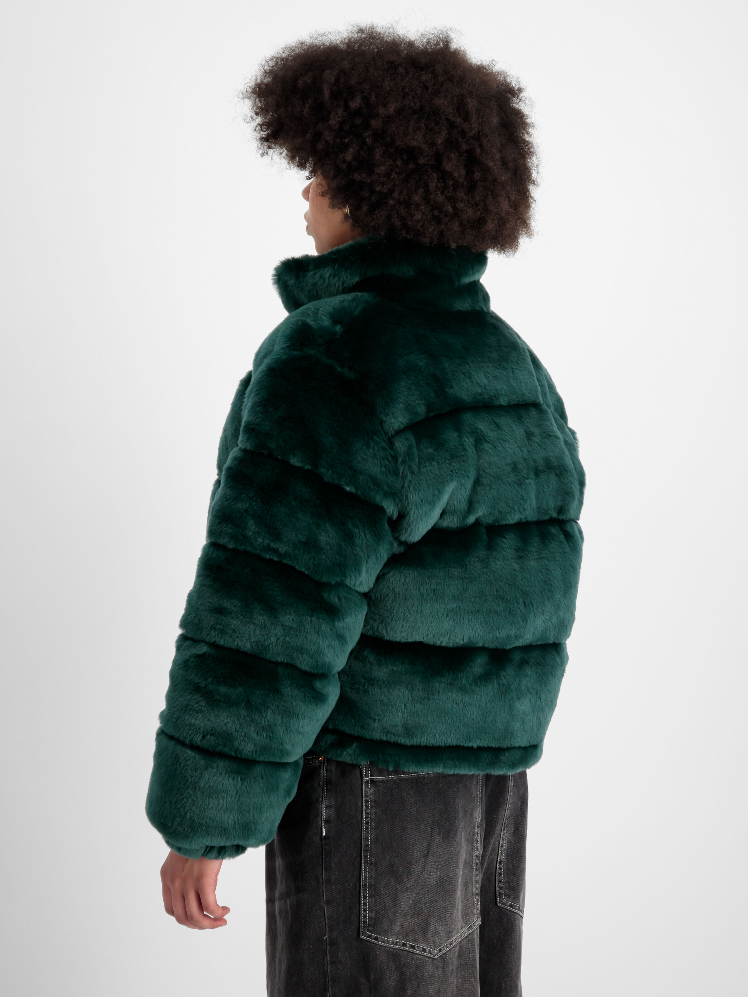 Fur Puffer Winter Jacket Women Force Green 148002_720_2_model_00004_99524