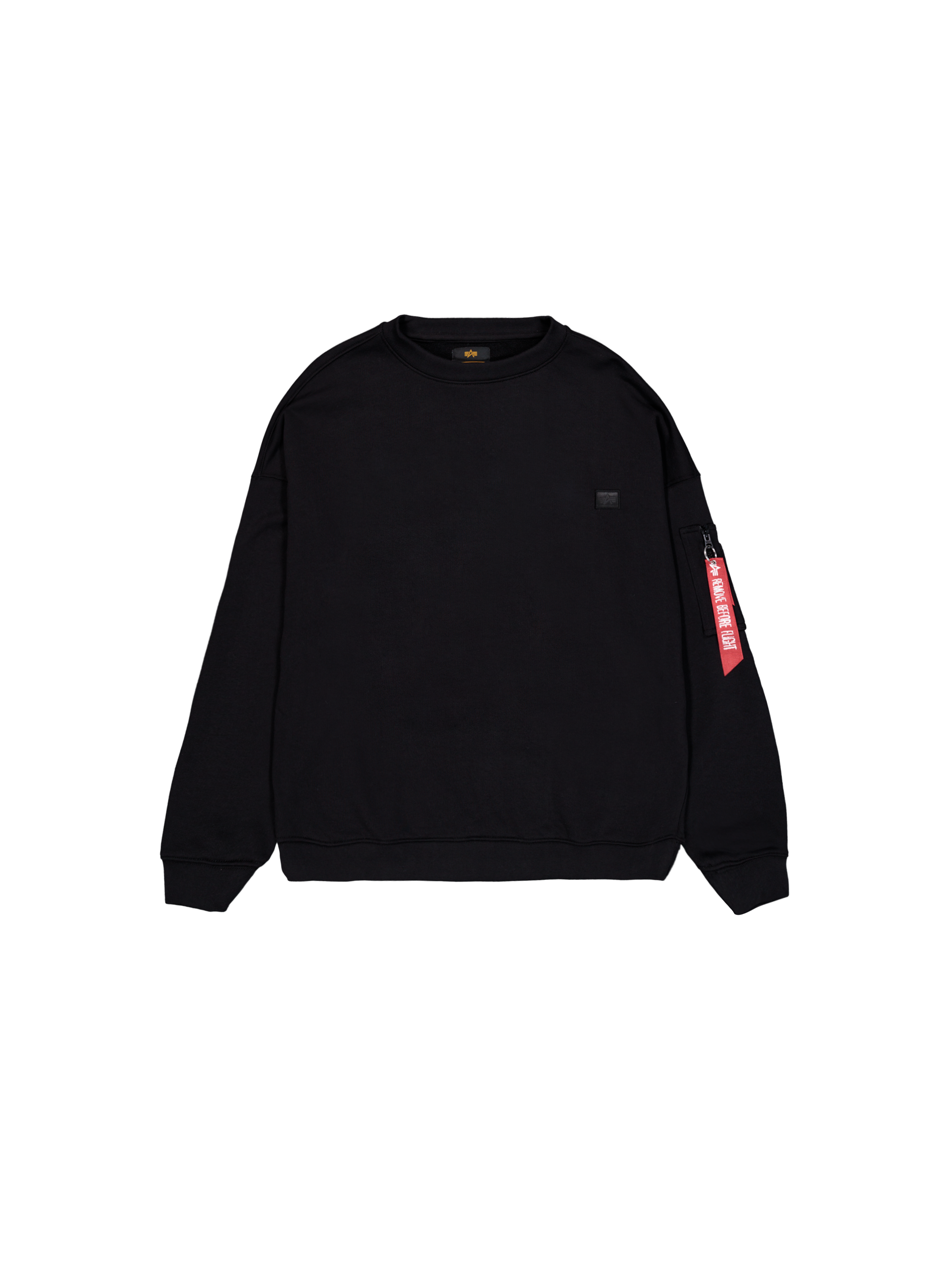 Alpha Essentials Rubber Logo Sweatshirt black