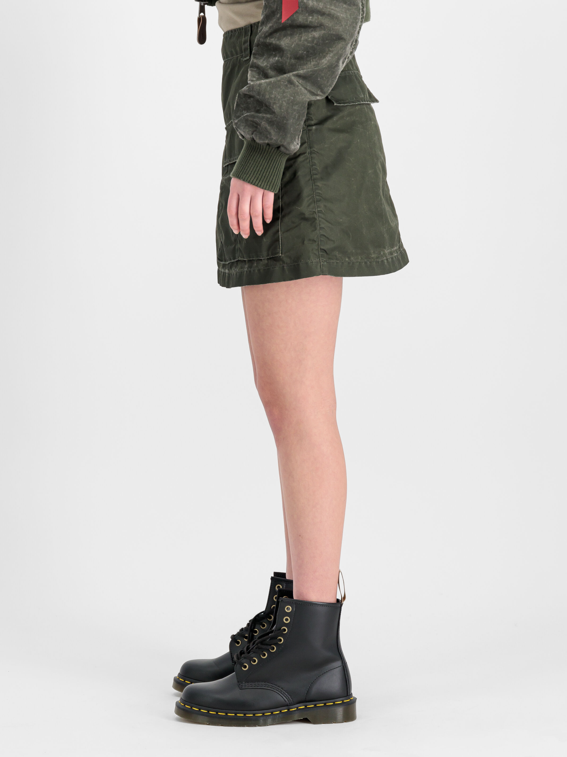 Vintage Mini Skirt dark olive 156052_142_2_model_00004_149549
