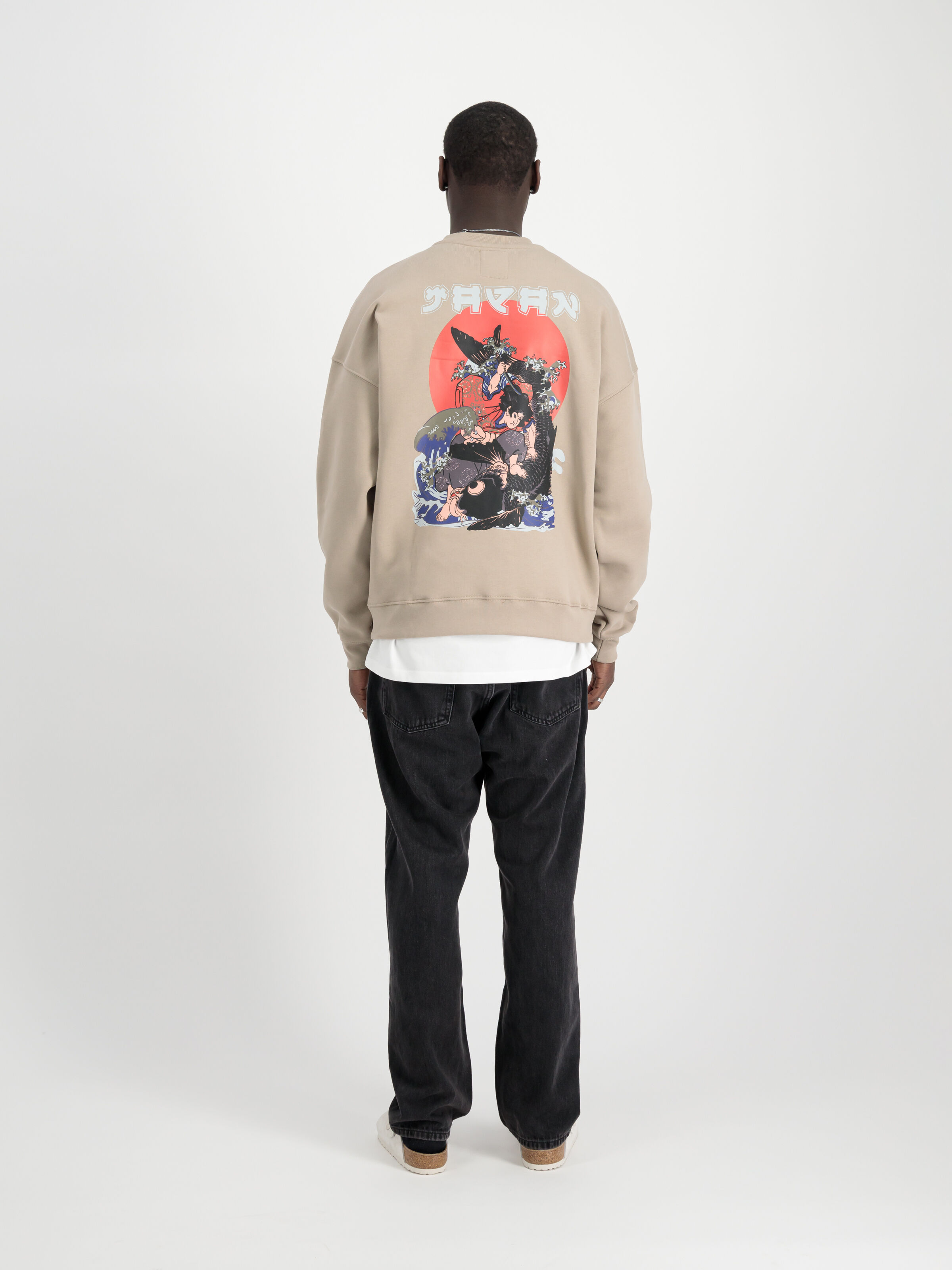 Japan Wave Warrior Sweatshirt vintage sand 146309_679_2_model_00002_124376