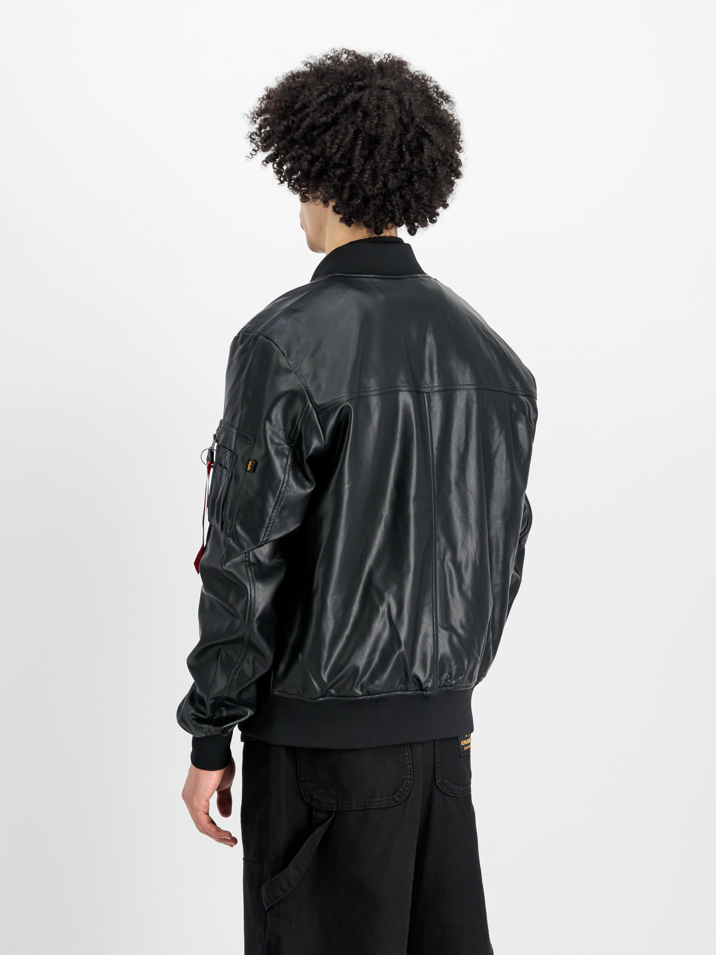 MA-1 VF Vegan Leather Light Bomber Jacket black 106108_03_2_model_00003_156867