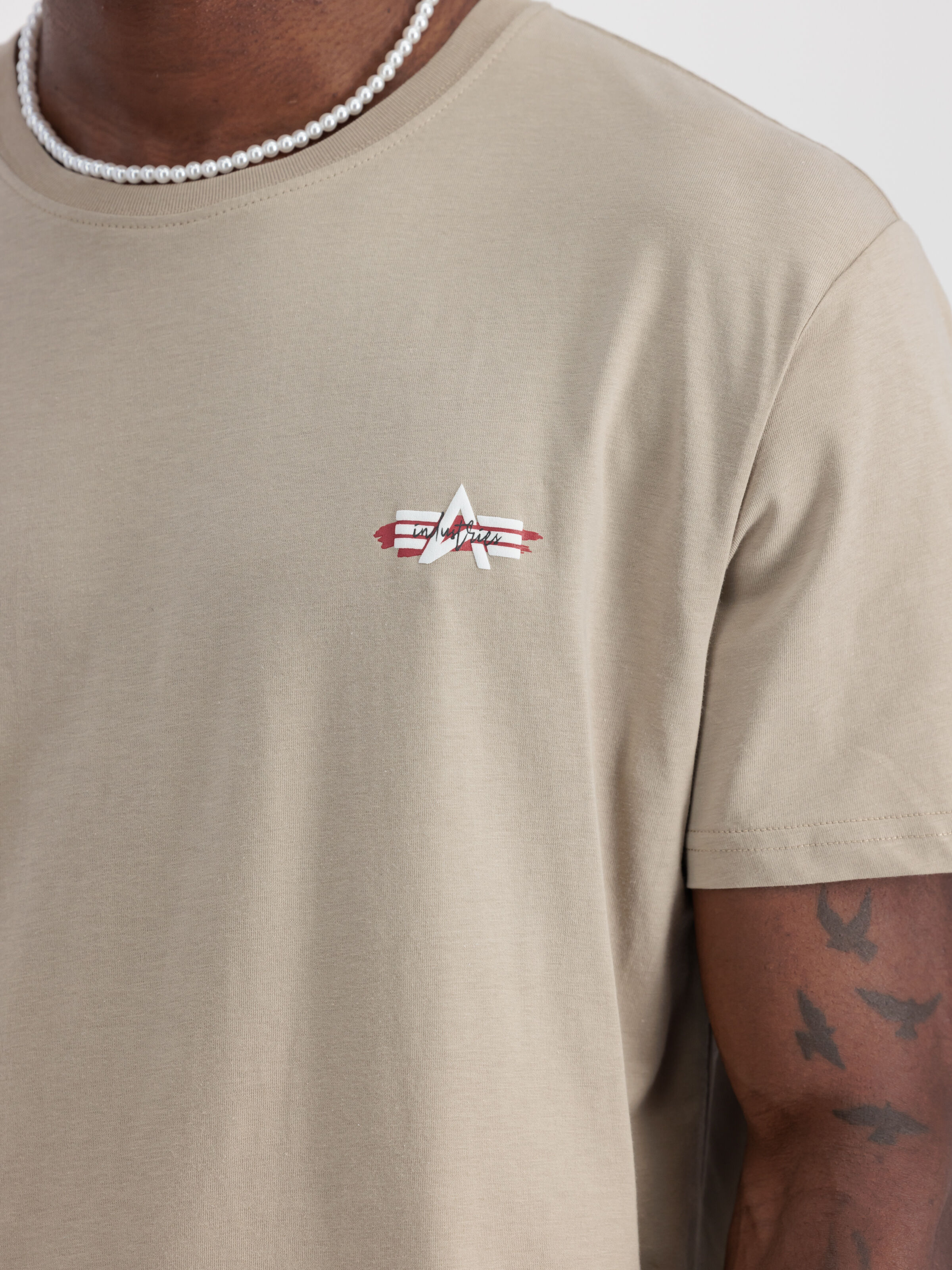 Signature Puff Print Backprint T-Shirt vintage sand 148523_679_3_detail_00001_97960