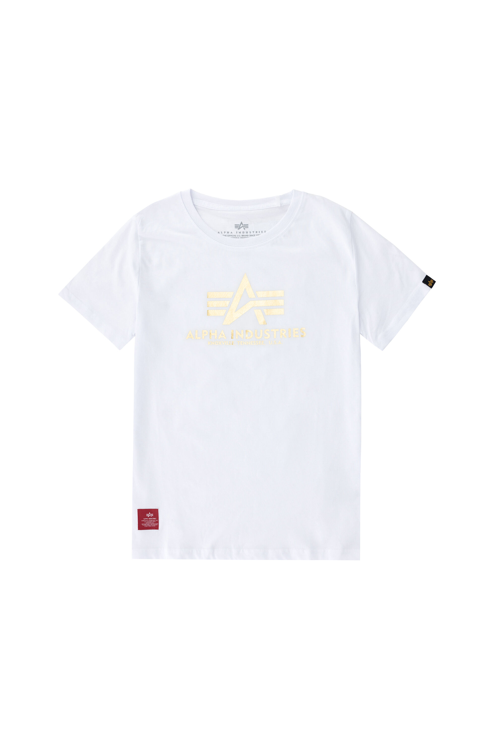 Basic Foil Print T-Shirt Kids white/yellow gold 196703FP_590_001_122013.jpg