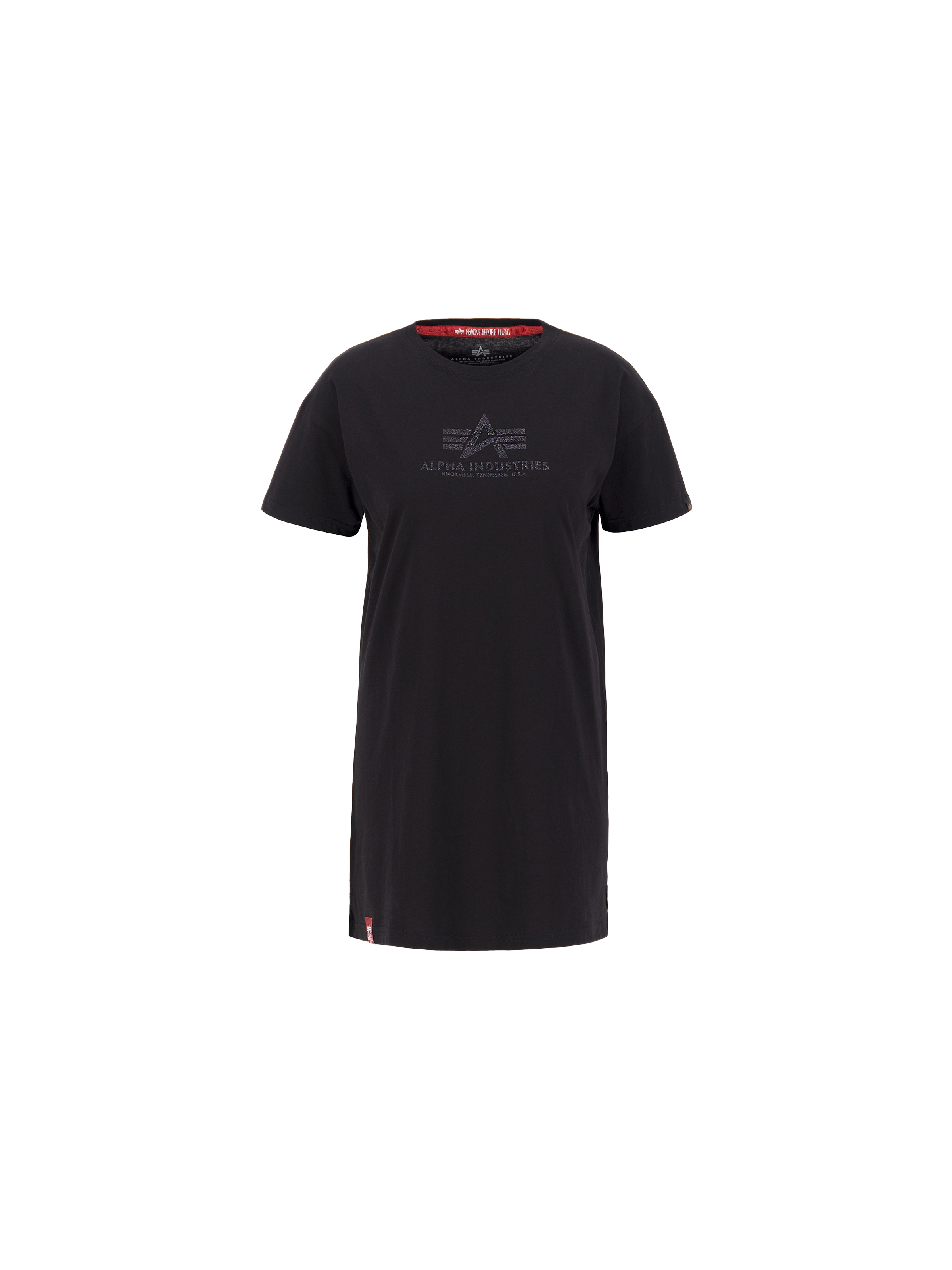 Basic Long Glitter T-Shirt Women black/black 116055G_515_01_133778.png