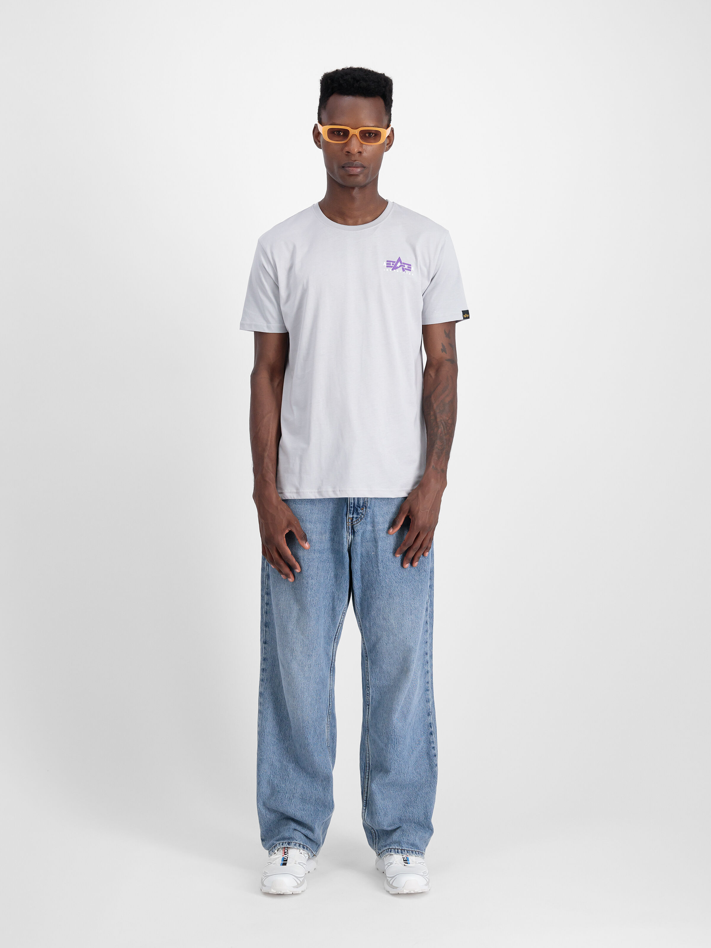 Puff Print Logo Backprint T-Shirt pastel grey 148521_666_2_model_00001_98104