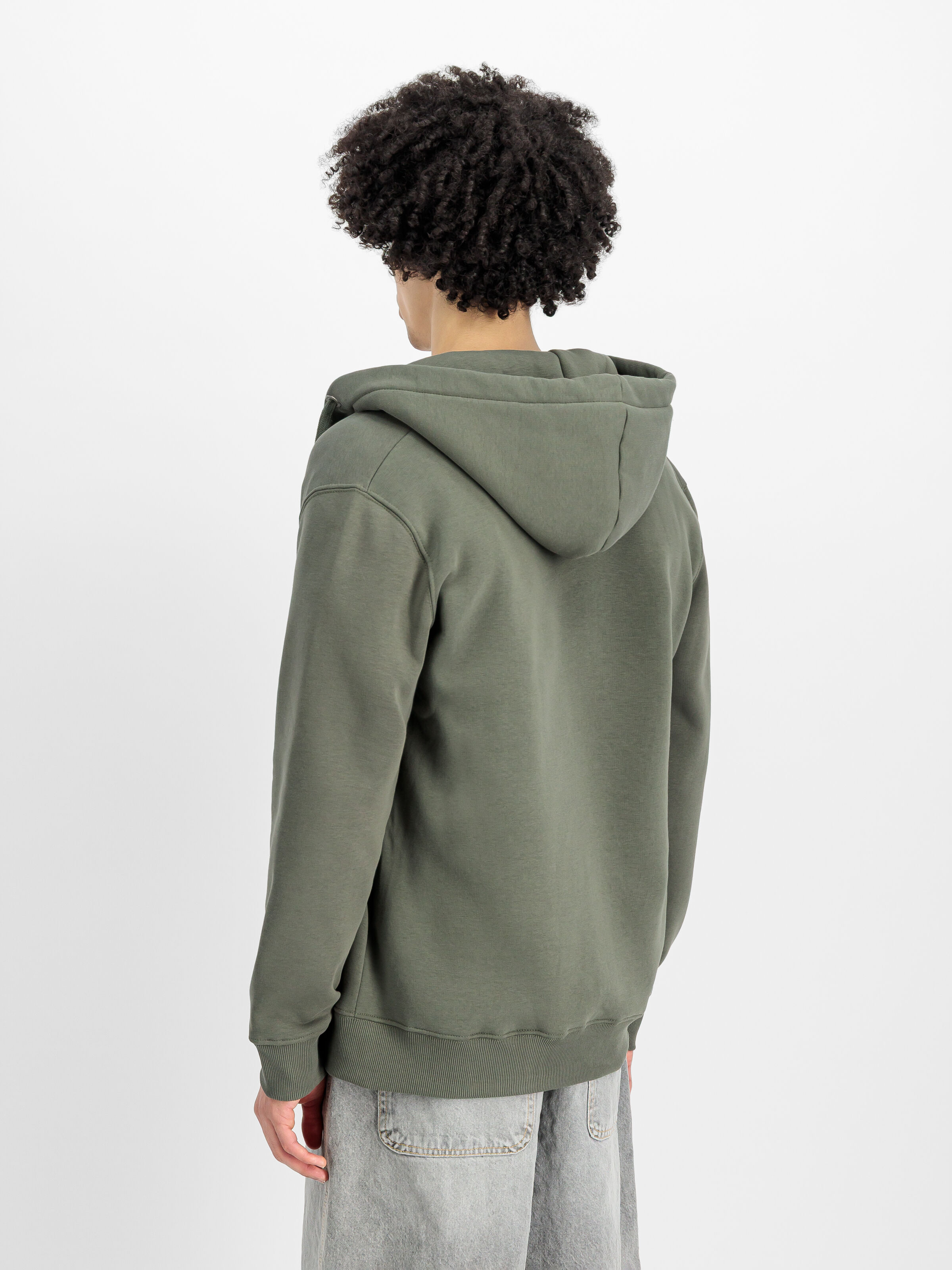 Basic Big Logo Zip Hoodie dark olive 178325_142_2_model_00003_155789