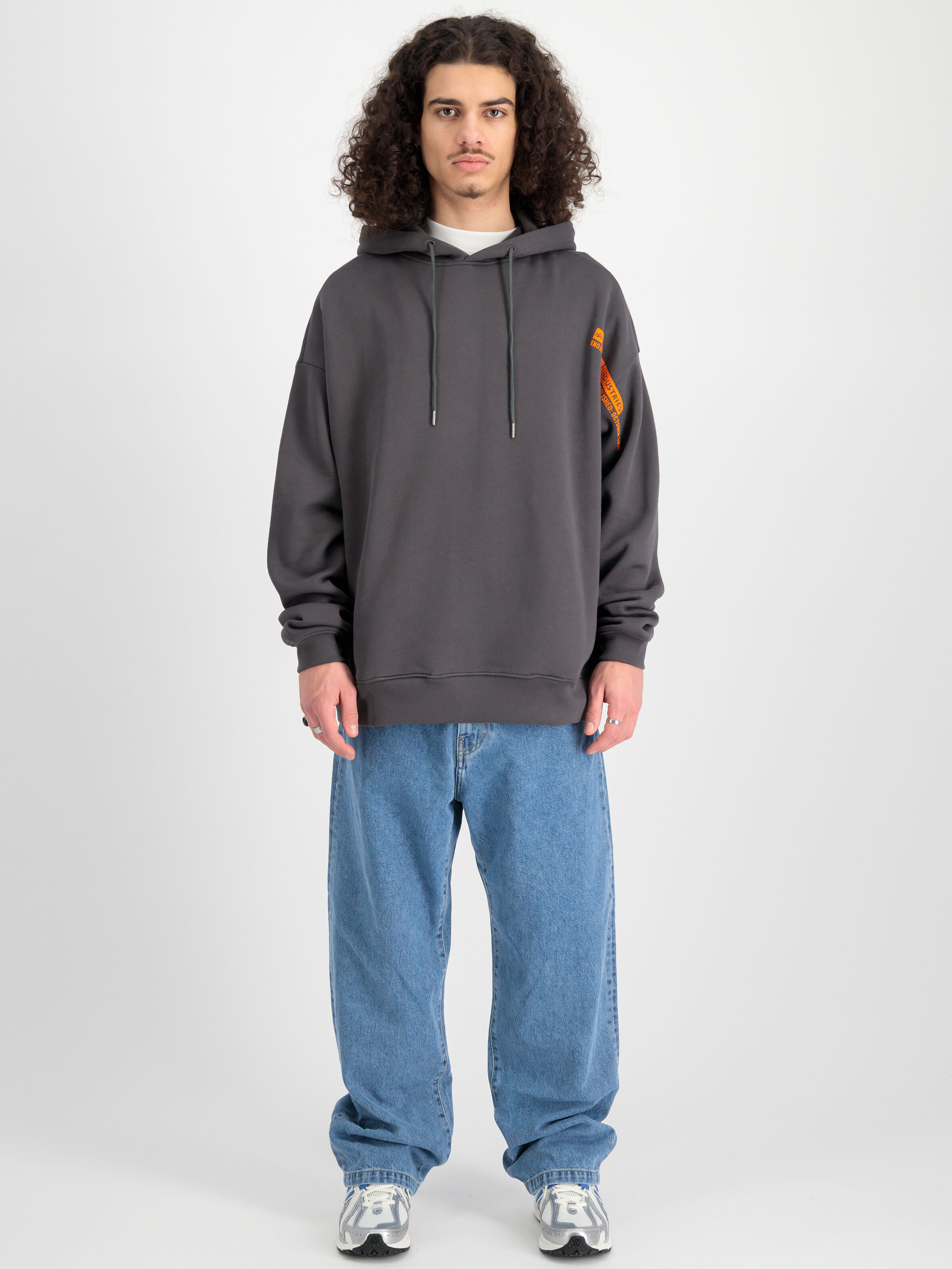 Flock Logo Hoodie vintage grey 146340_684_00001_182085