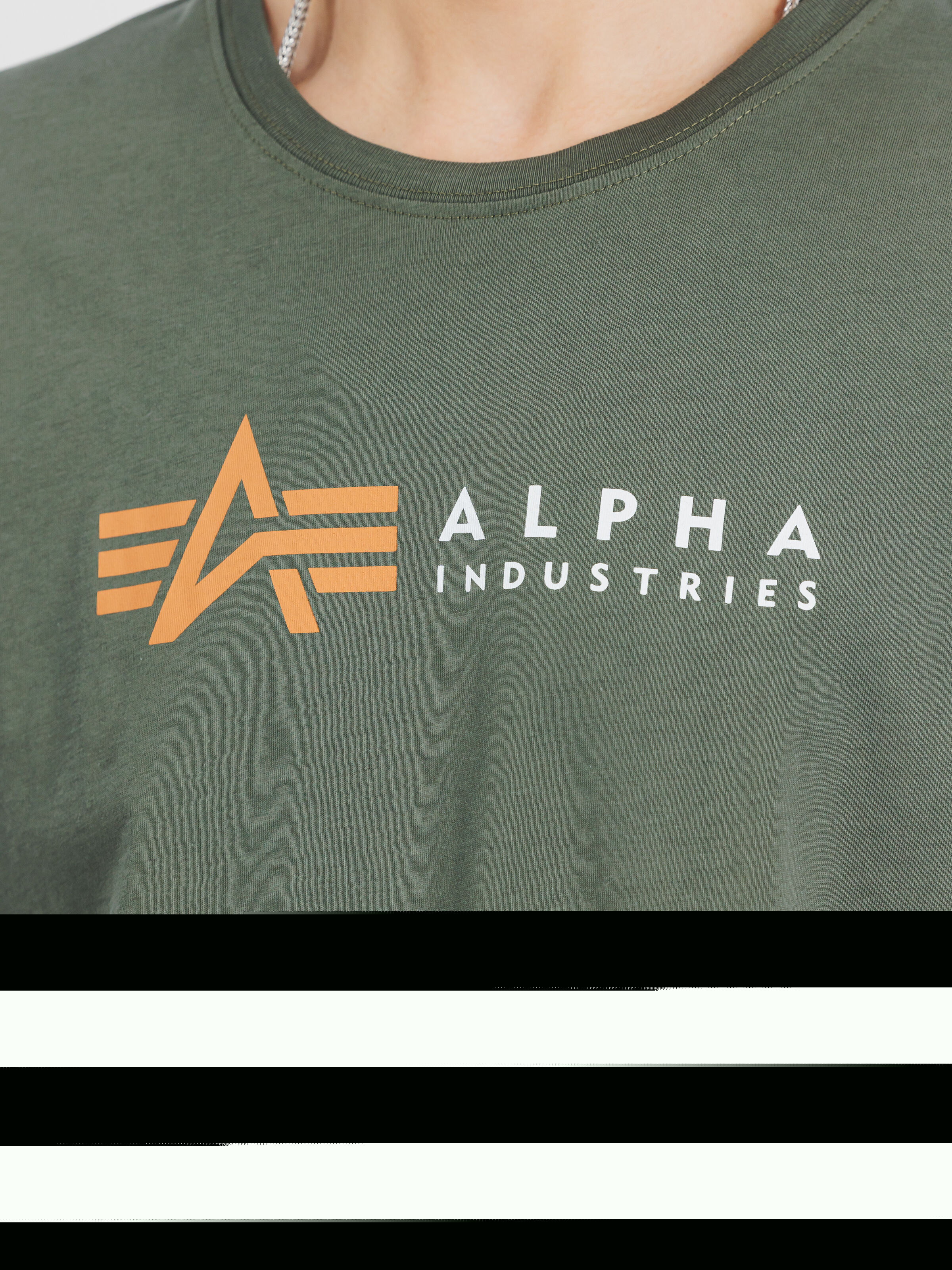 Alpha Label T-Shirt dark olive 118502_142_3_detail_00001_156263