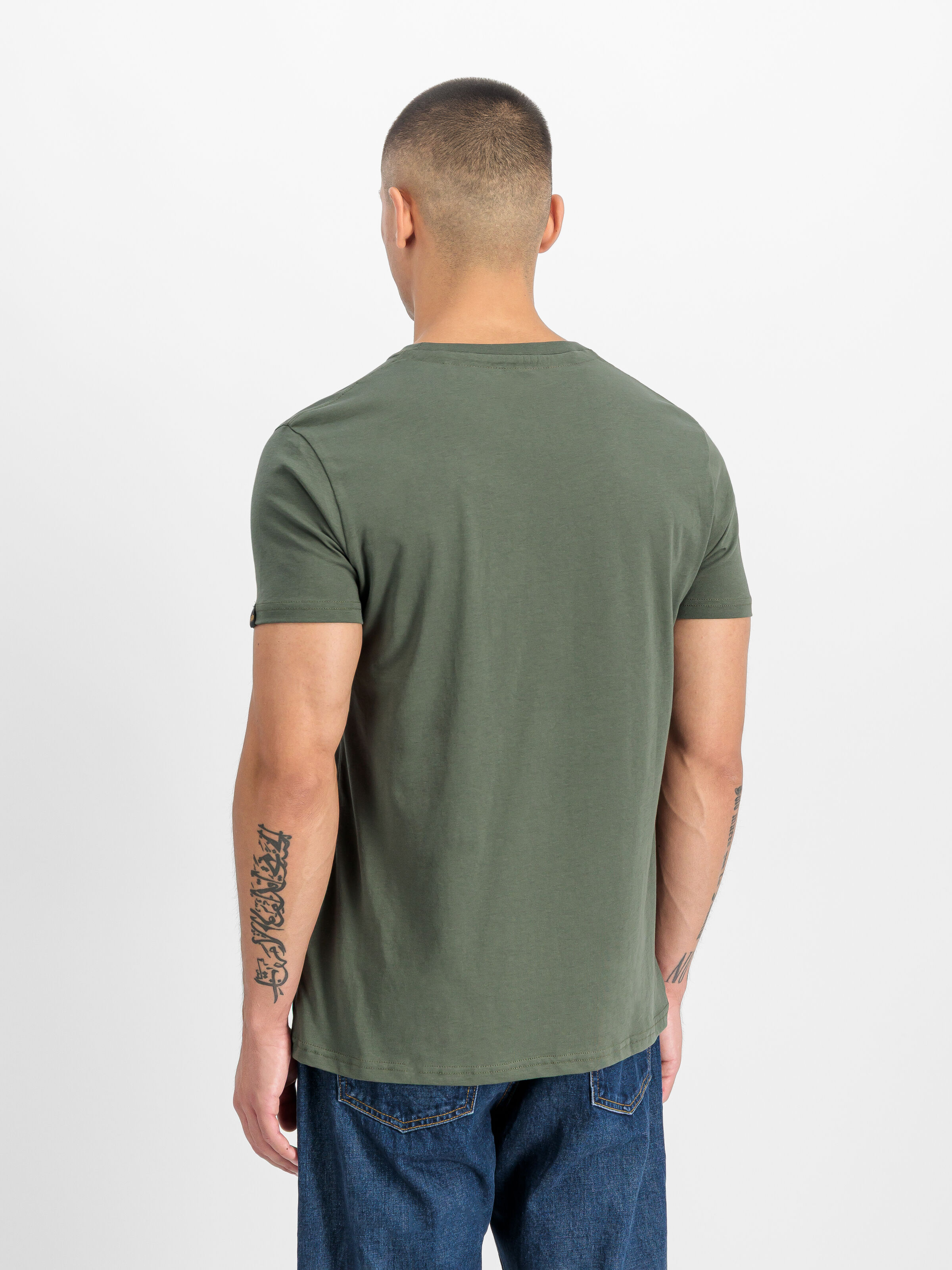 Alpha Wording T-Shirt dark olive 108501_142_2_model_00003_215091