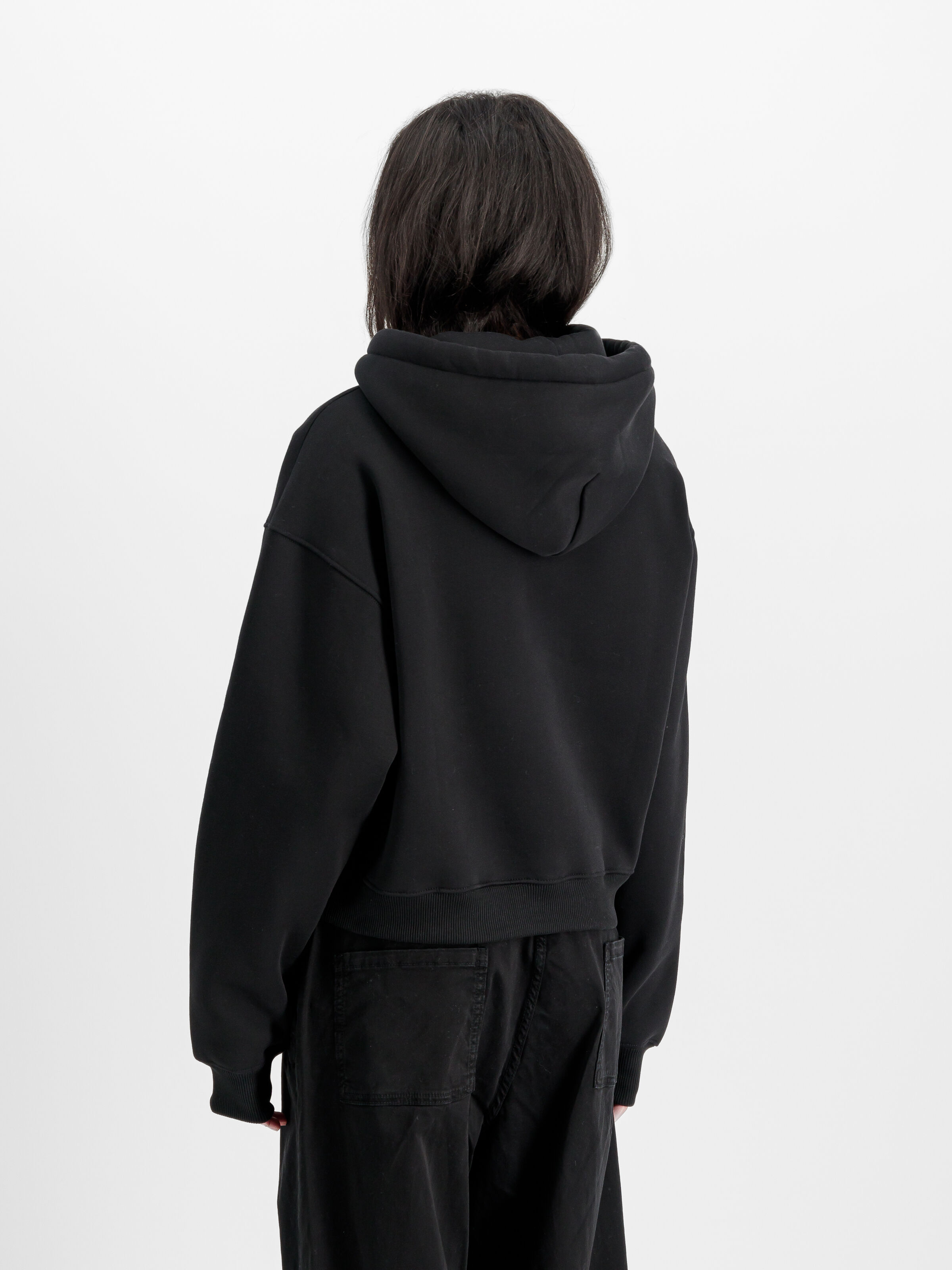 Studio Rainbow Cropped Hoodie Women black 258042_03_2_model_00003_165763