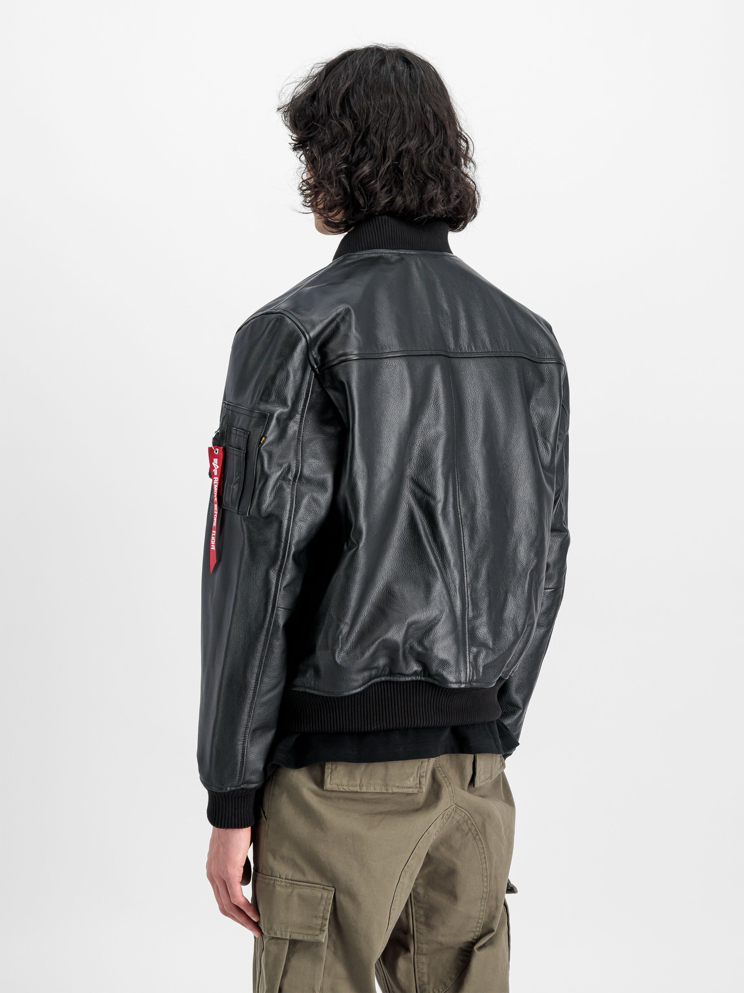 MA-1 Leather LF Bomber Jacket black 138121_03_2_model_00004_129050