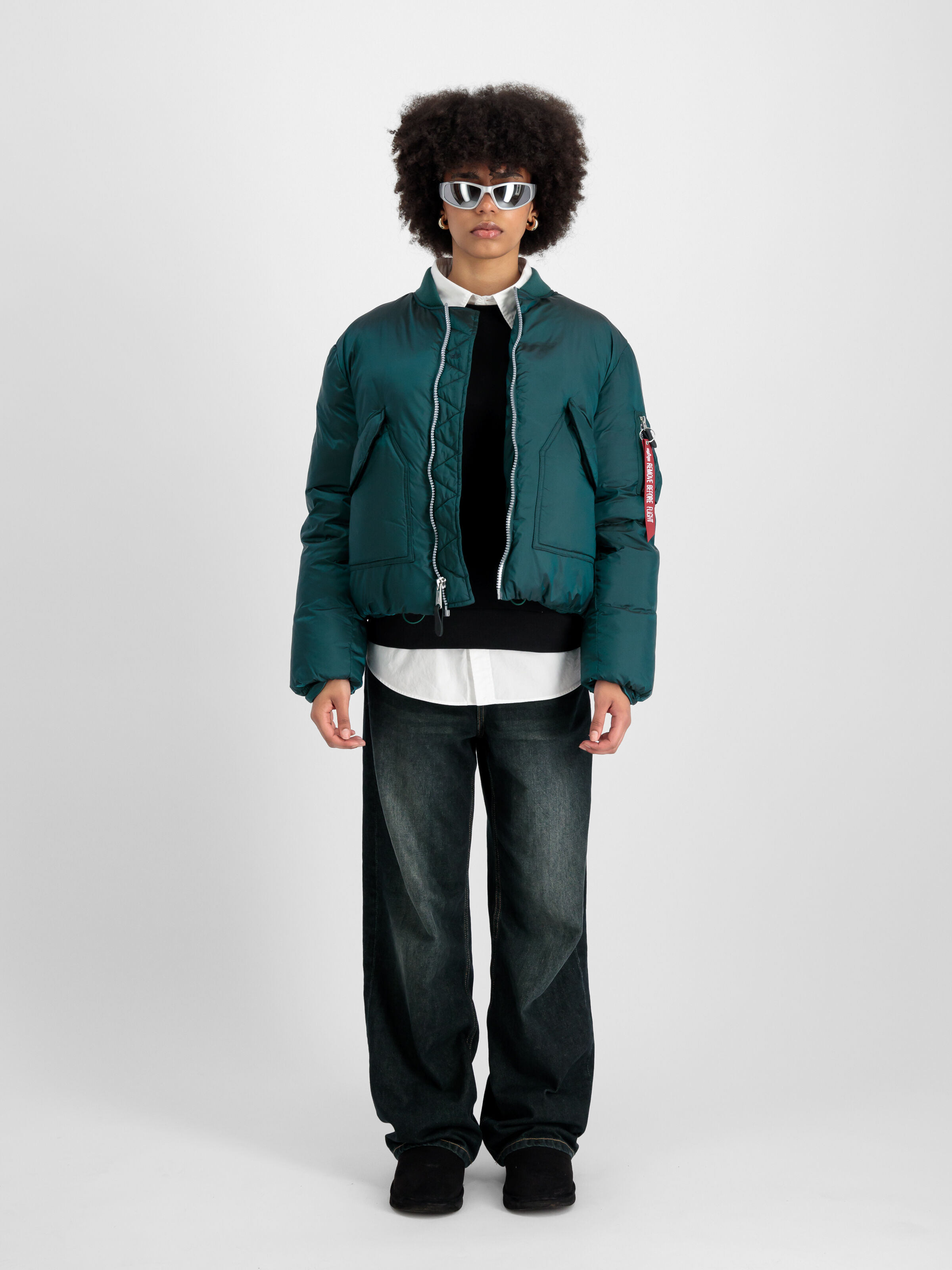 MA-1 Padded Bomber Jacket Women Force Green 148004_720_2_model_00001_99491