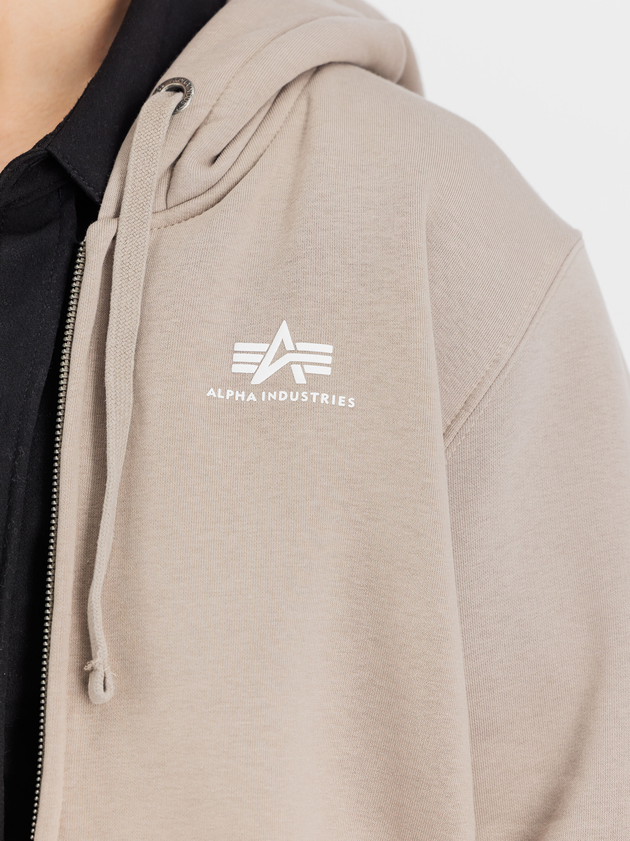 Basic Small Logo Zip Hoodie vintage sand 118342_679_3_detail_00001_156374