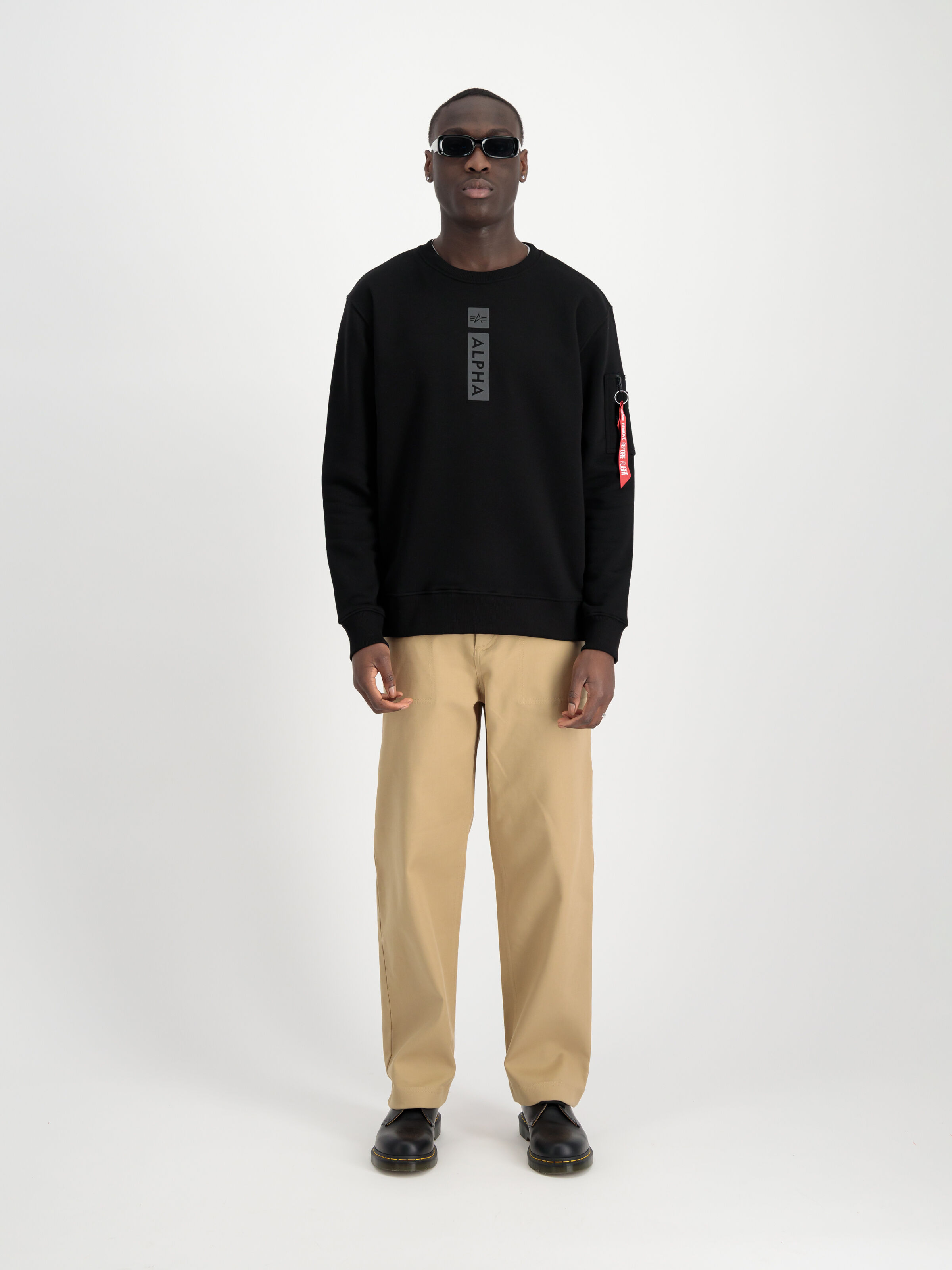 Alpha Puff Print Sweatshirt black 146305_03_2_model_00001_118731