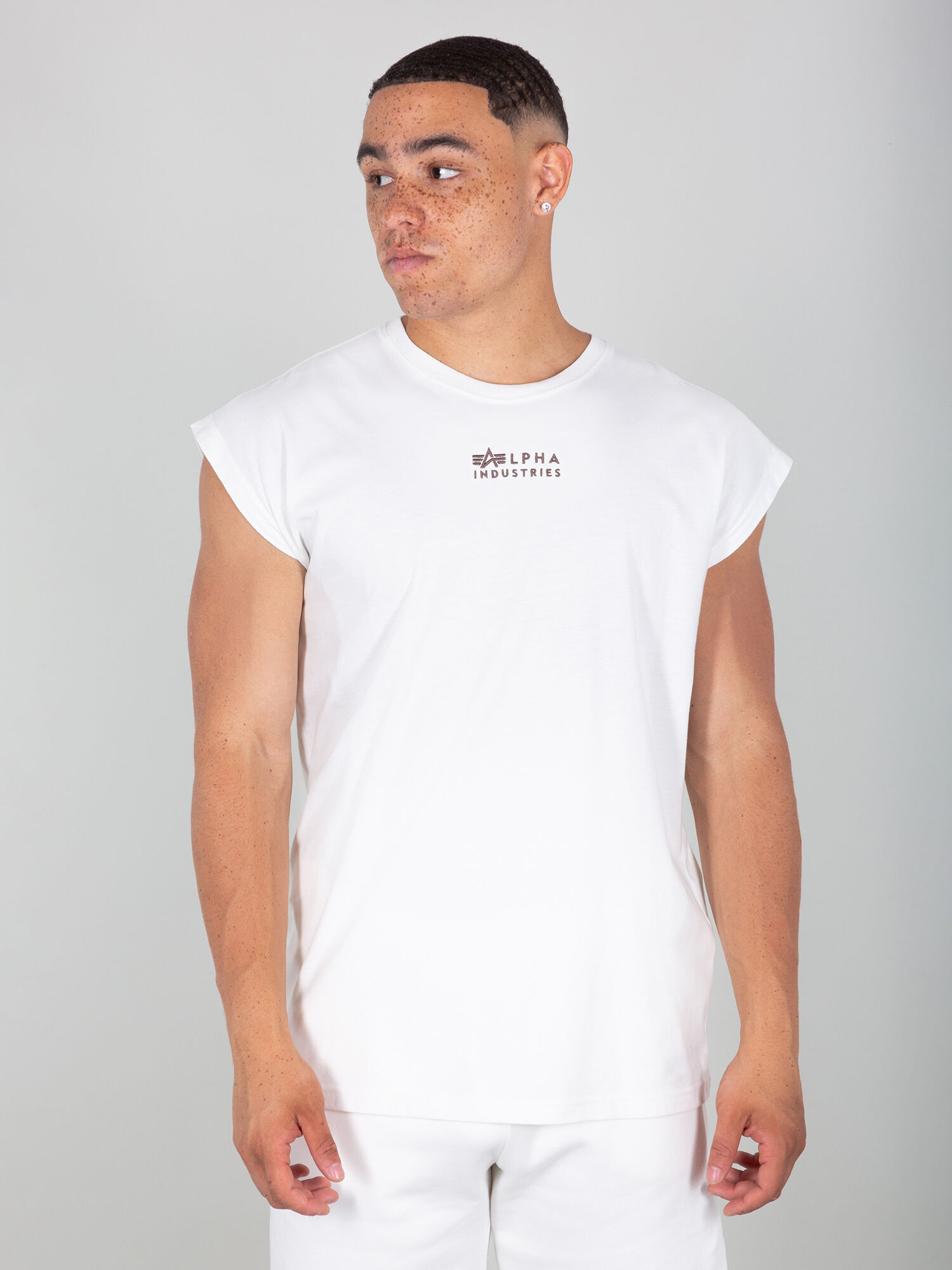 Organics Embroidery Sleeveless T-Shirt organic white 118531_626_alpha_industries_organics_emb_sleeveless_t_001_124188