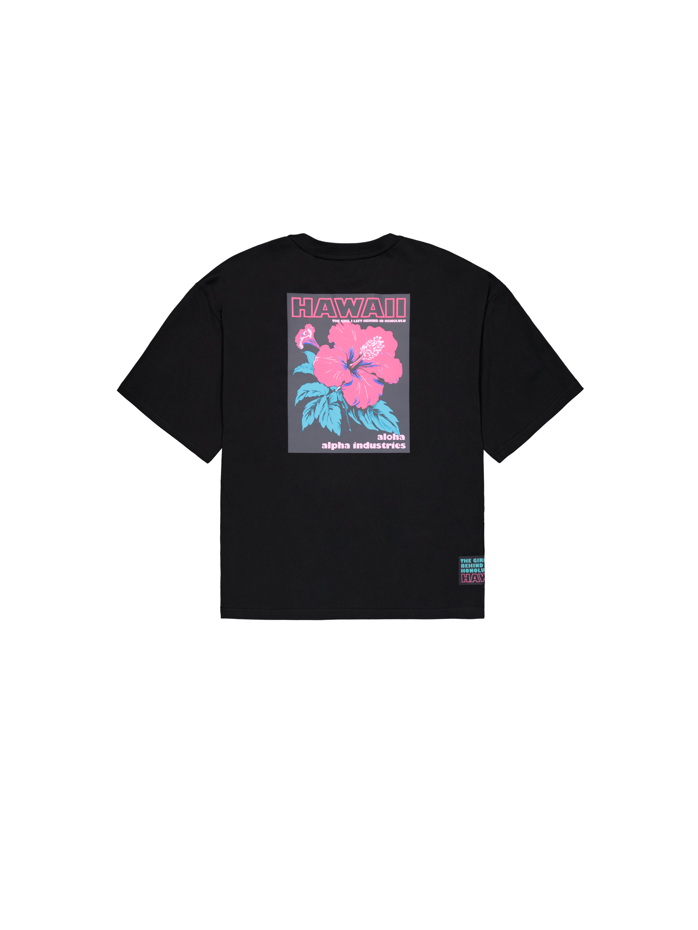 Aloha Flower Backprint T-Shirt black 156523_03_1_flatlay_00002_145564