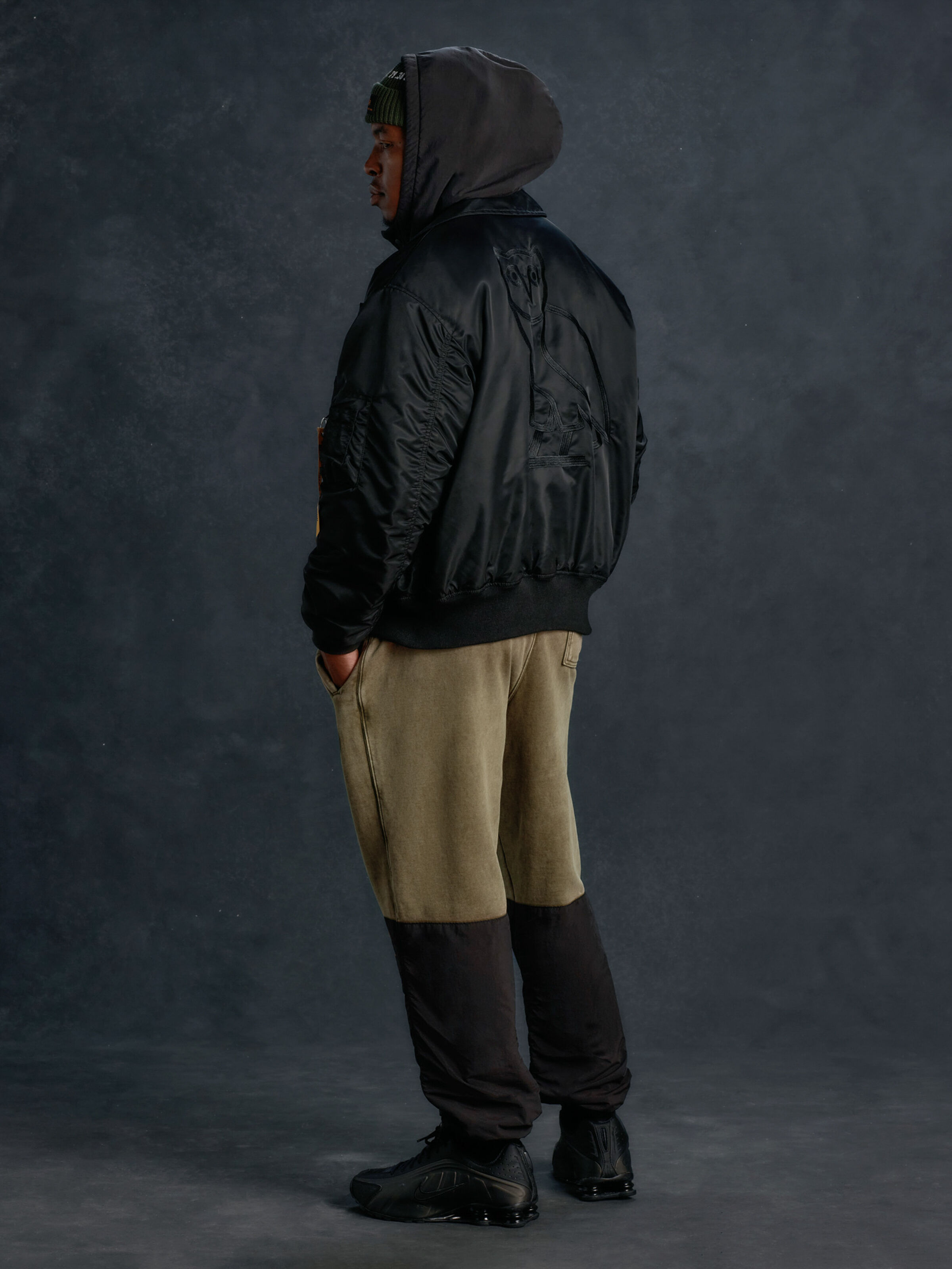ALPHA x OVO CWU-45/P Bomber Jacket black 258001_03_2_model_00002_195813
