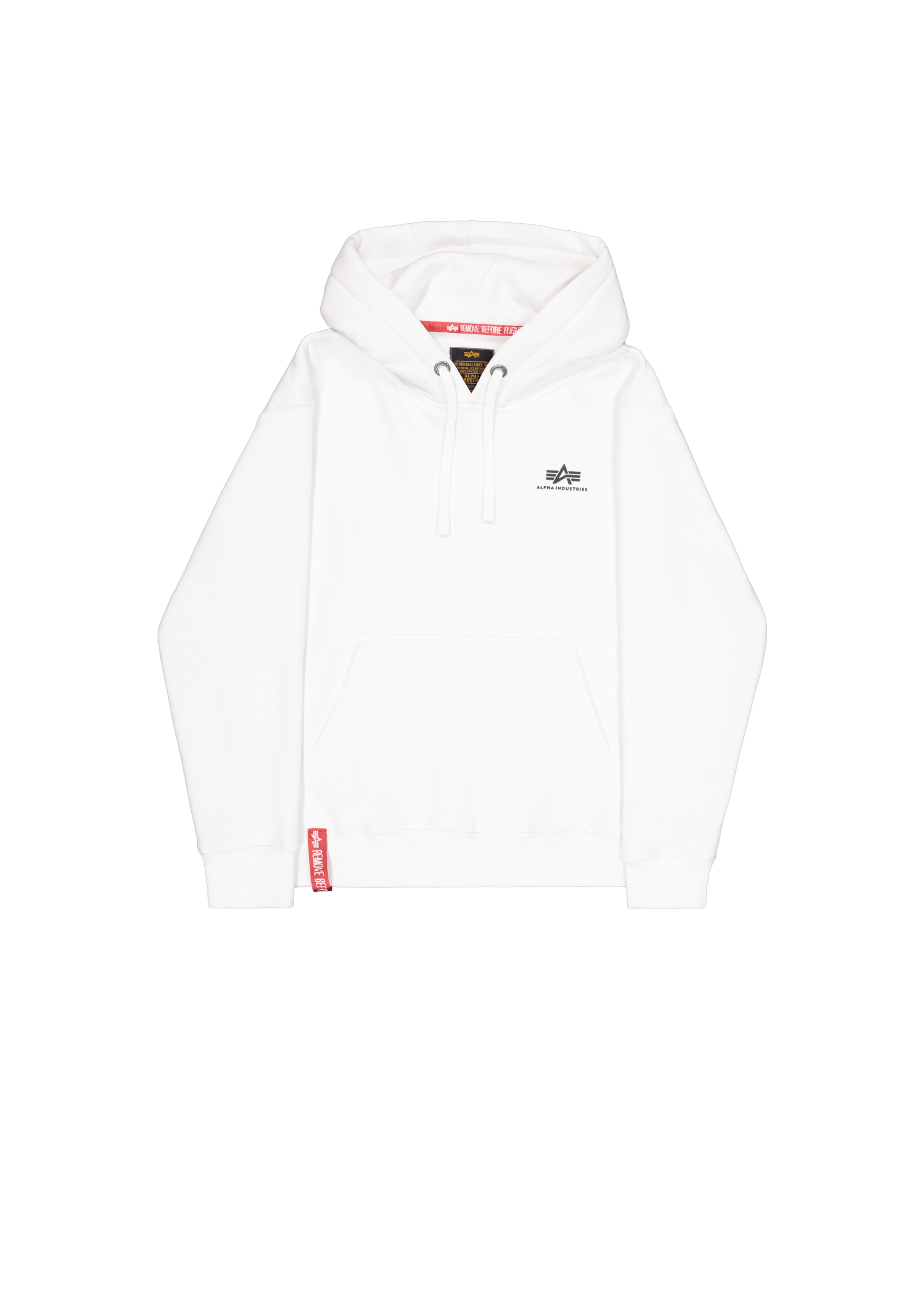 Basic Small Logo Hoodie white