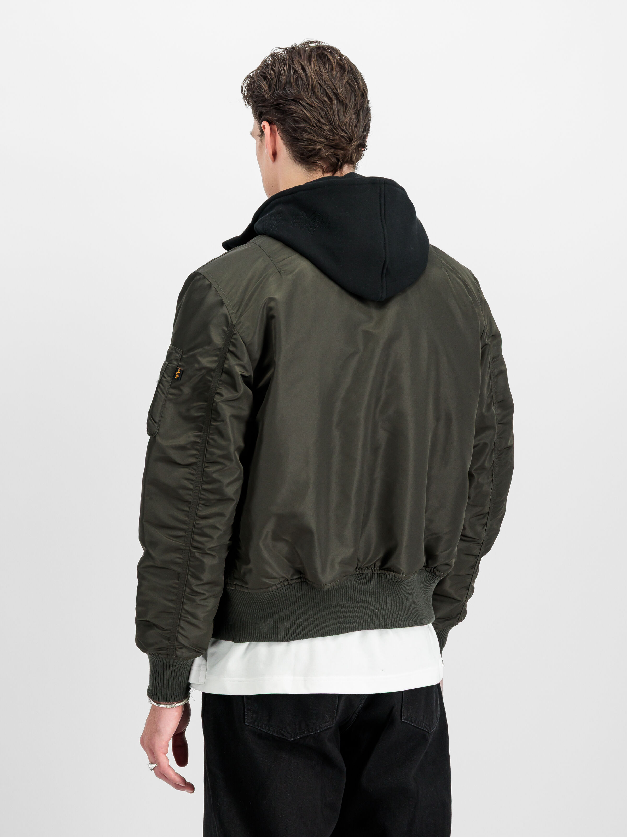 MA-1 D-Tec Hood Bomber Jacket black olive 183110_413_2_model_00003_189408
