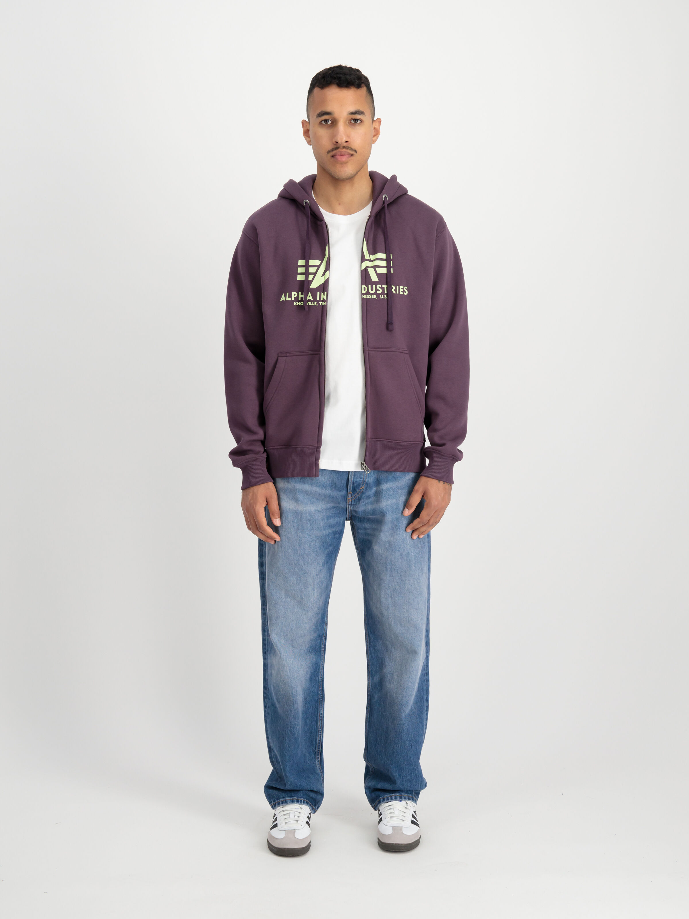 Basic Big Logo Zip Hoodie Plum 178325_719_2_model_00001_97487