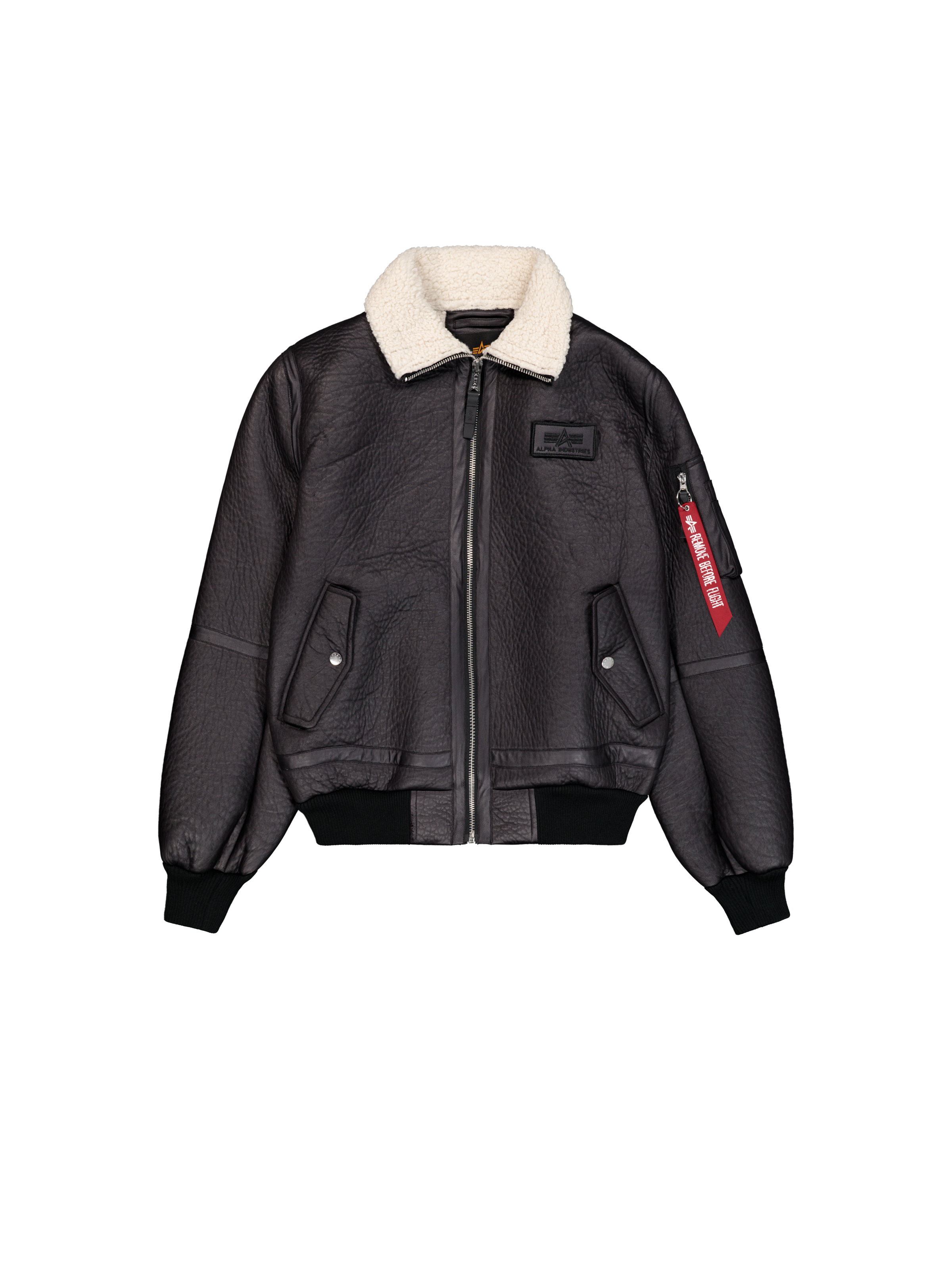 B-15-3 Faux Leather Bomber Jacket black 268129_03_1_flatlay_00001_202388.png