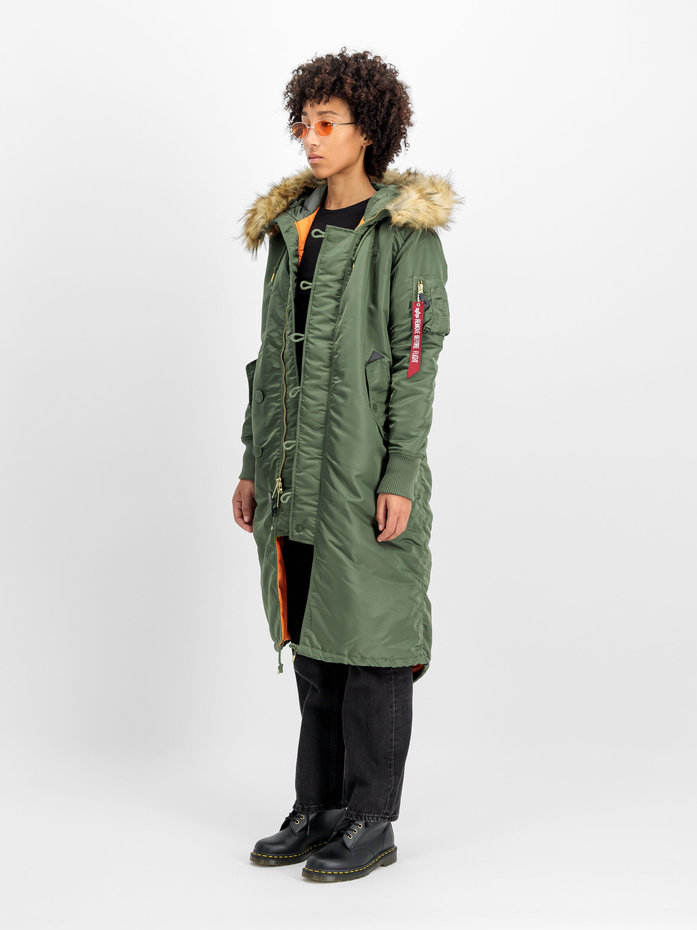 Long Fishtail Field Jacket Women sage-green 198013_01_2_model_00003_111470