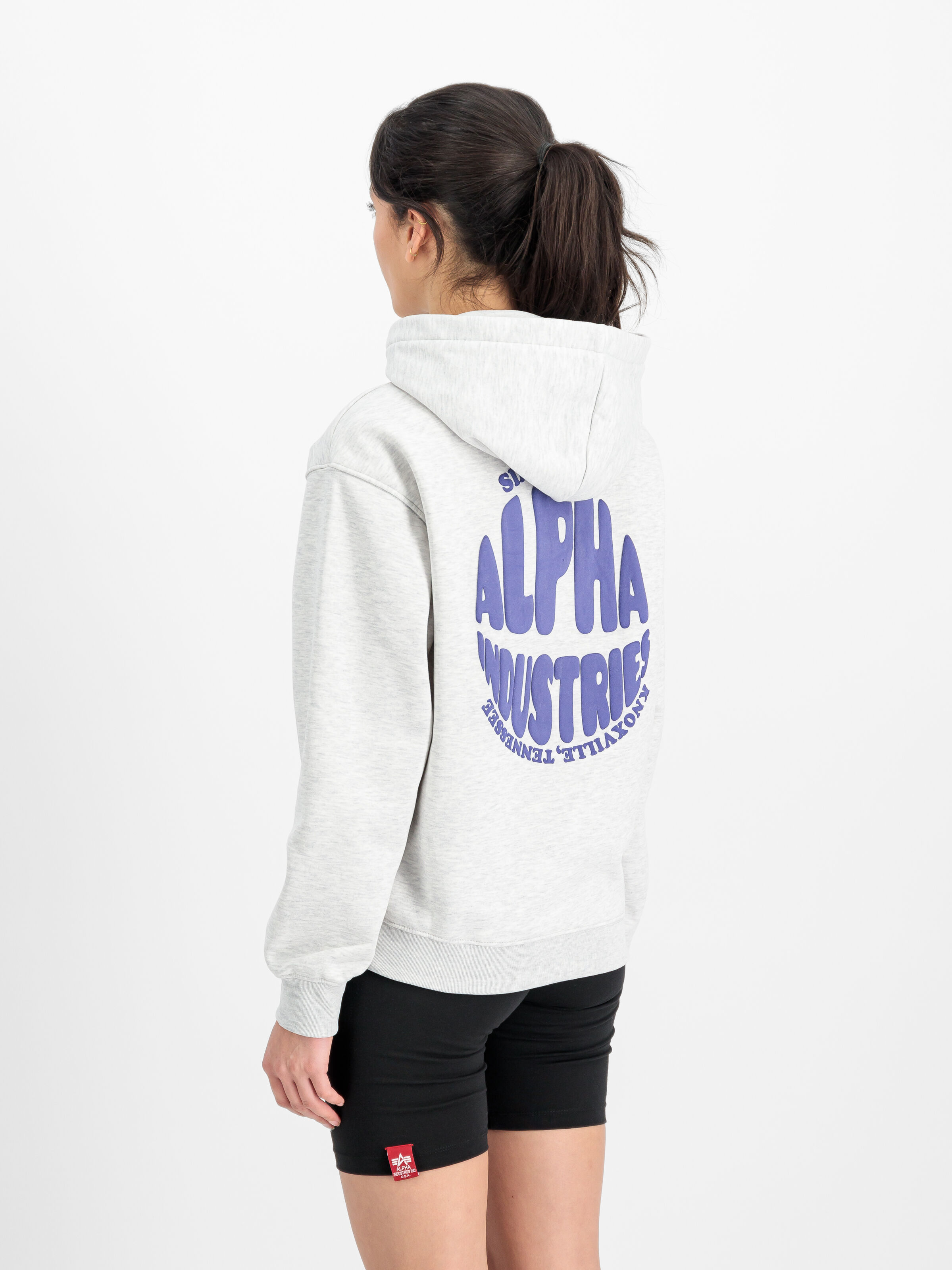 Logo Backprint Hoodie Women pastel grey melange 156041_752_2_model_00003_154609