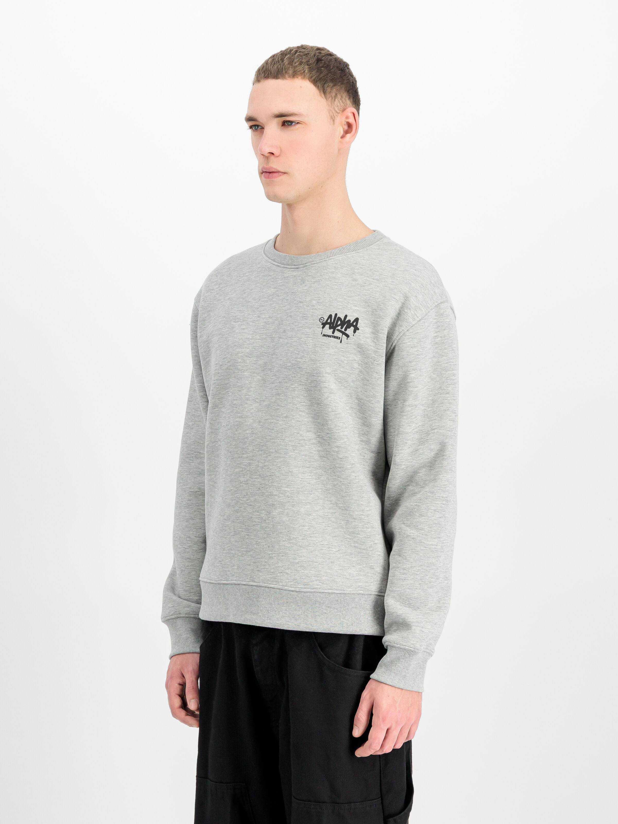 Alpha Signature Sweatshirt grey heather 266308_17_2_model_00002_220002