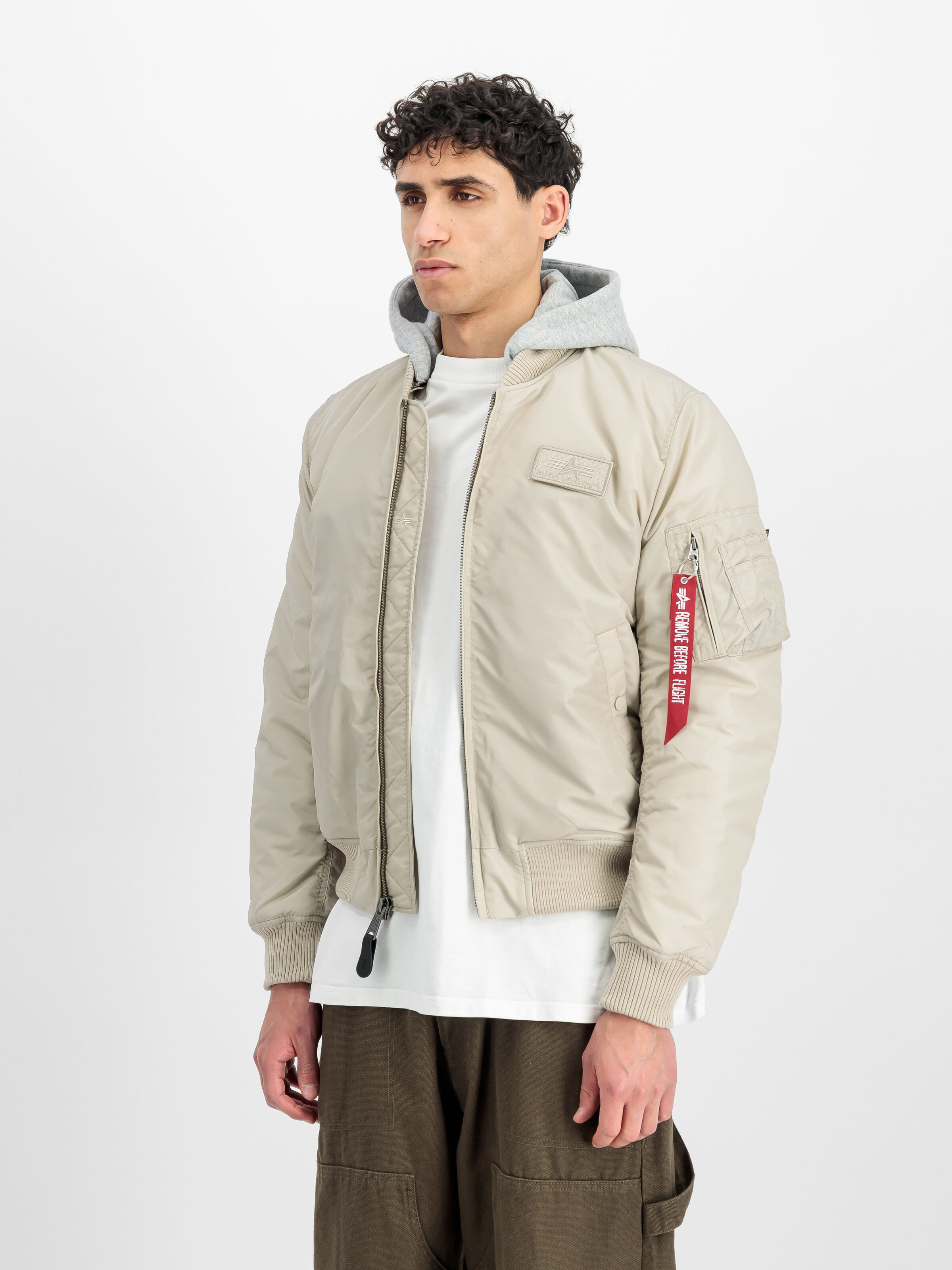 MA-1 TT Hood Two Tone Cold Weather Bomber Jacket organic beige 258100_627_2_model_00002_161923