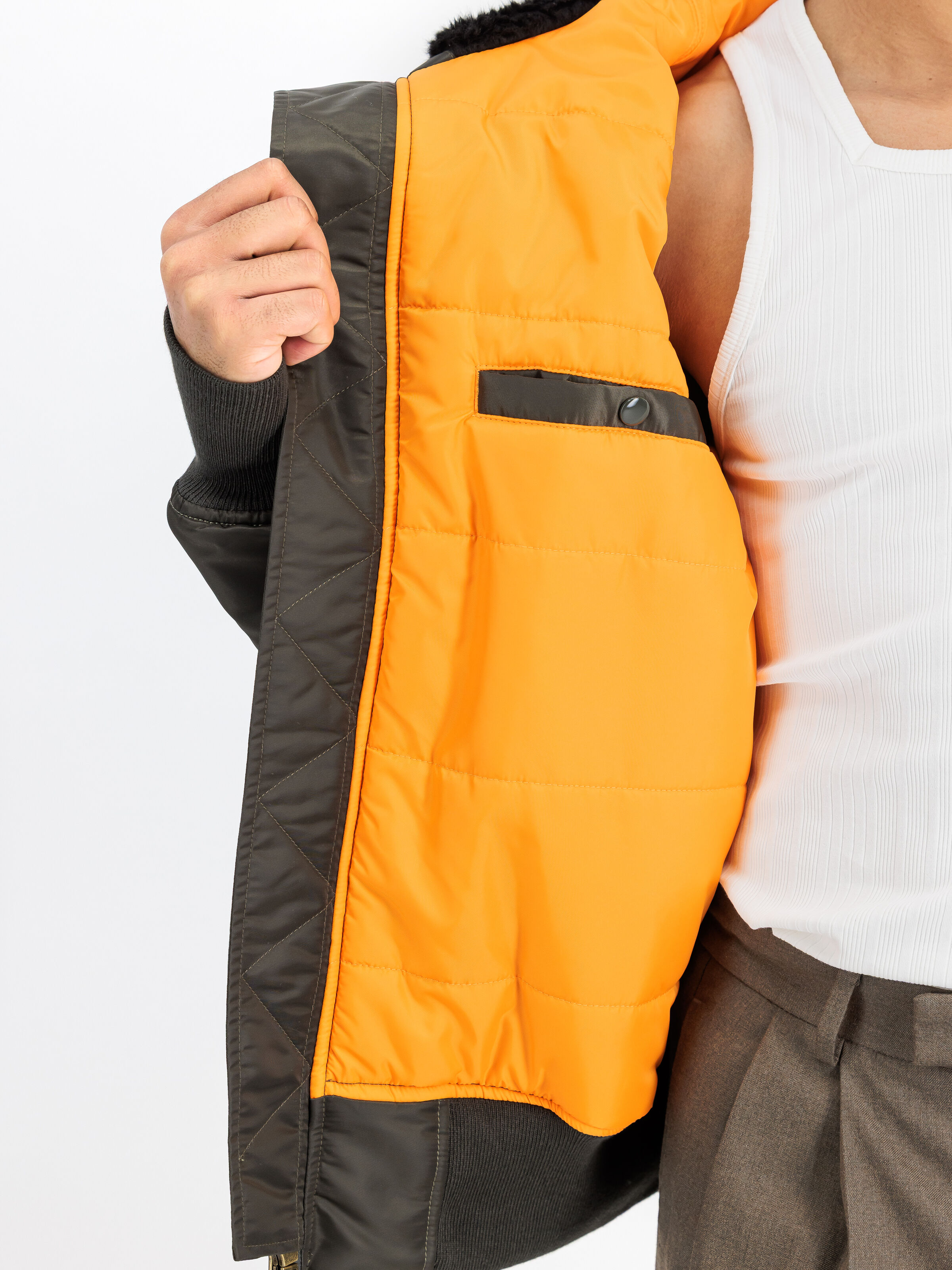 MA-1 Hooded Bomber Jacket black olive 158104_413_3_detail_00001_166121