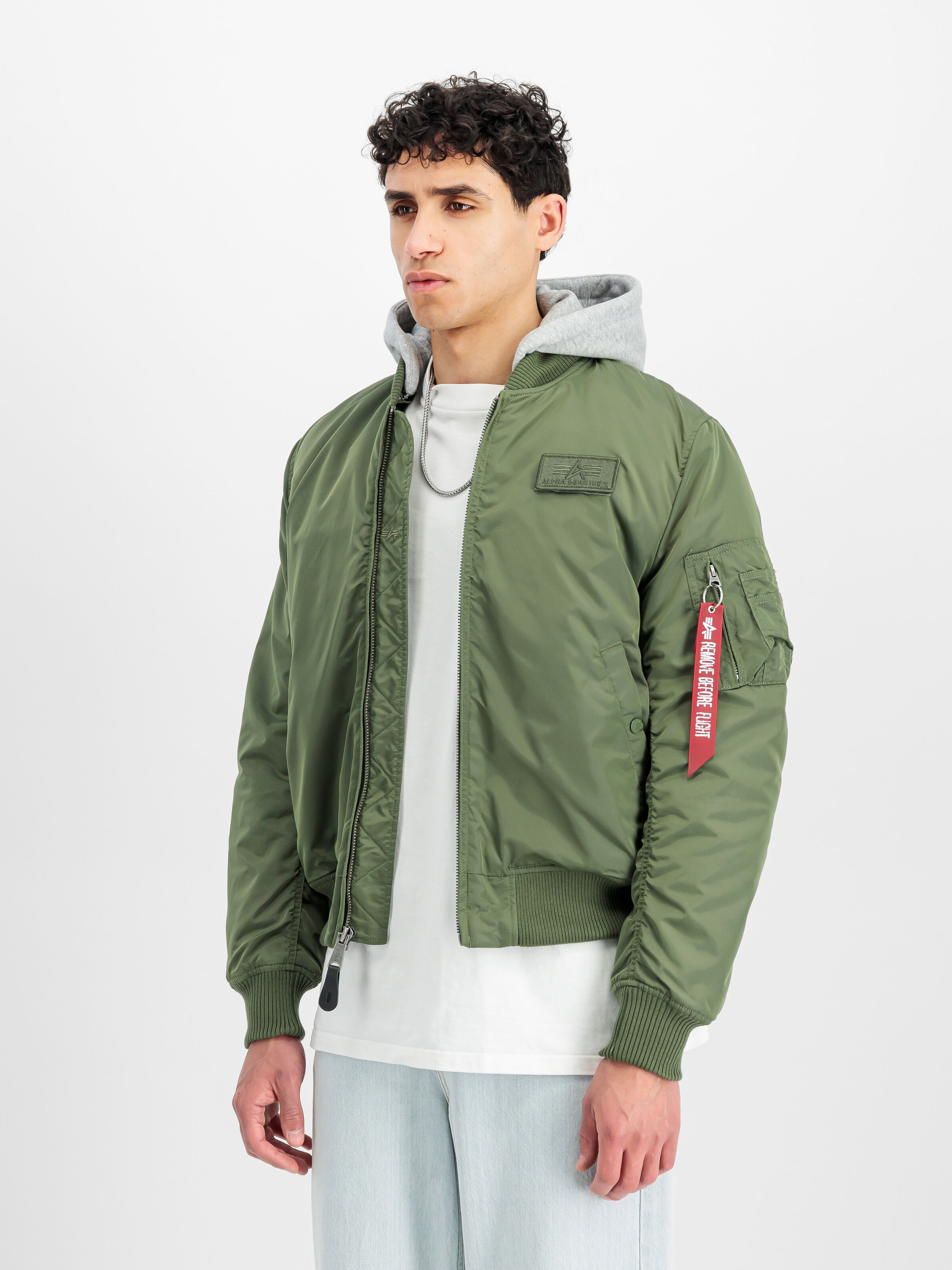 MA-1 TT Hood Two Tone Cold Weather Bomber Jacket sage-green 258100_01_2_model_00002_161509
