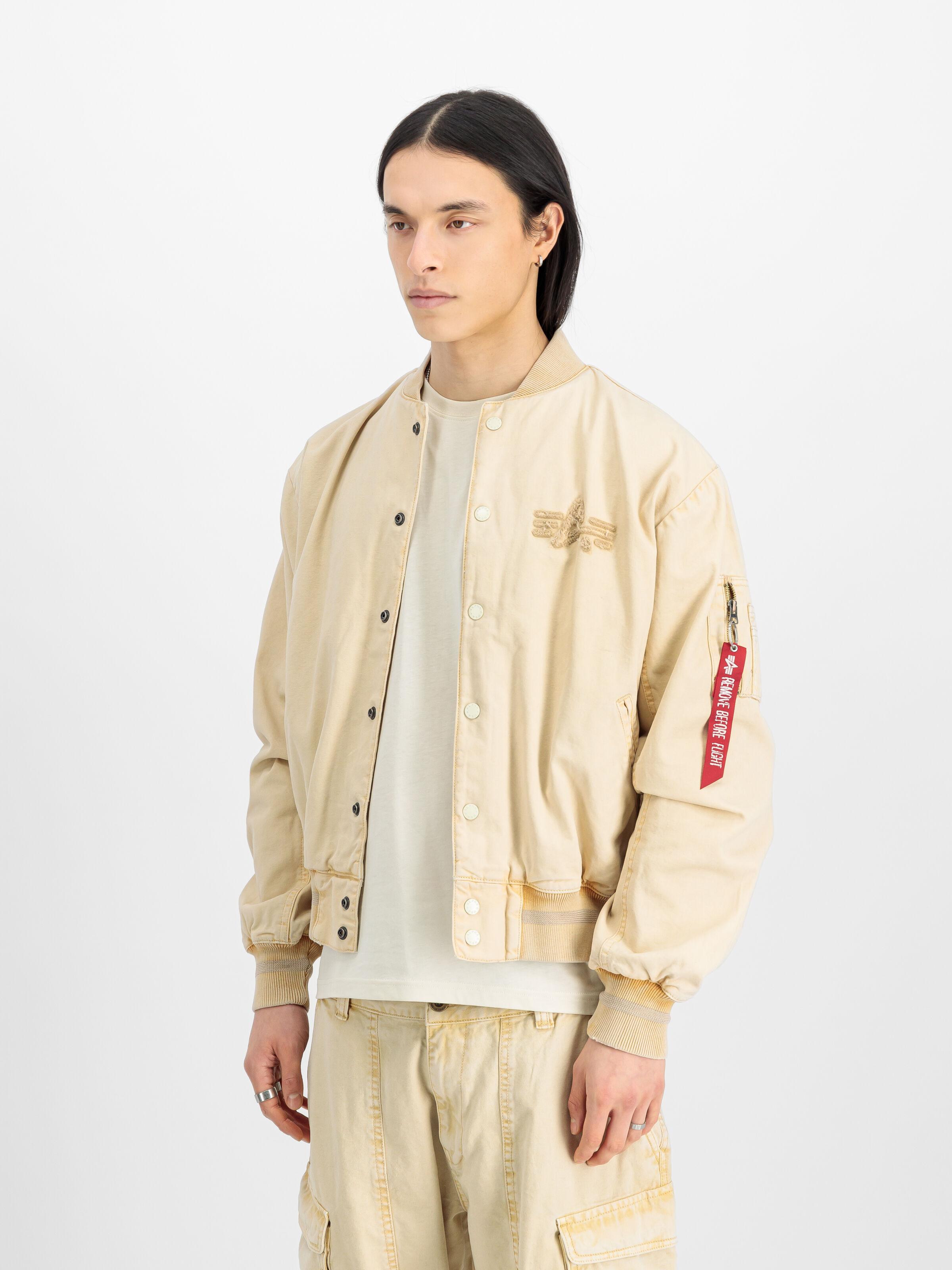 Coach Back Embroidery Light Bomber Jacket vintage white 156144_300_2_model_00003_149497