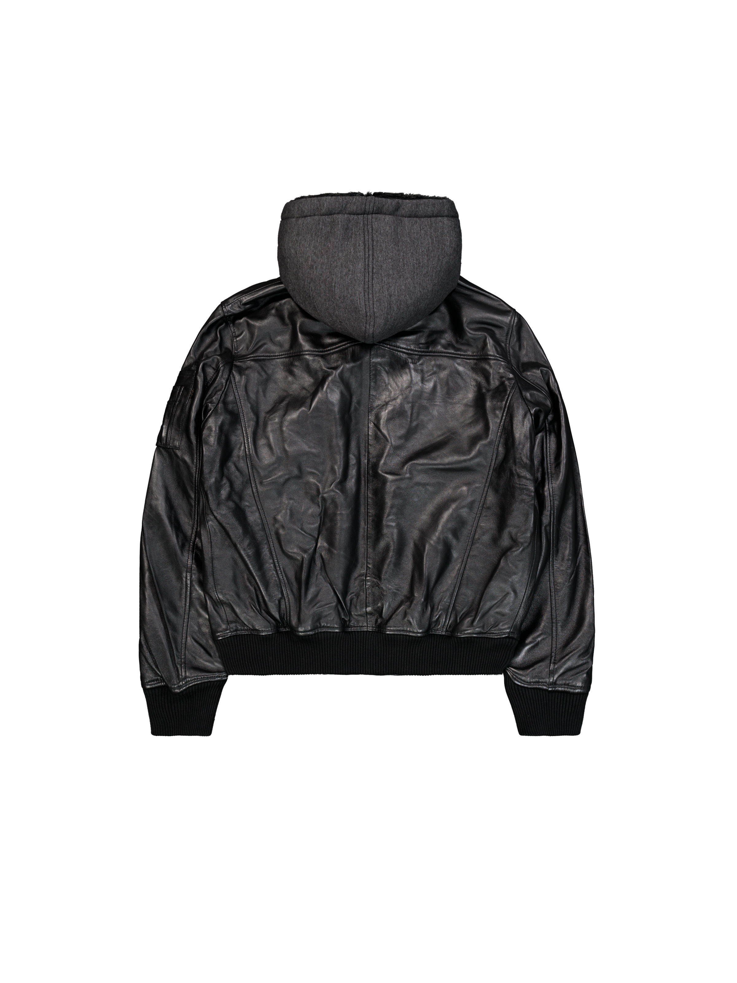 MA-1 D-Tec Leather Bomber Jacket black 193129_03_1_flatlay_00002_133648
