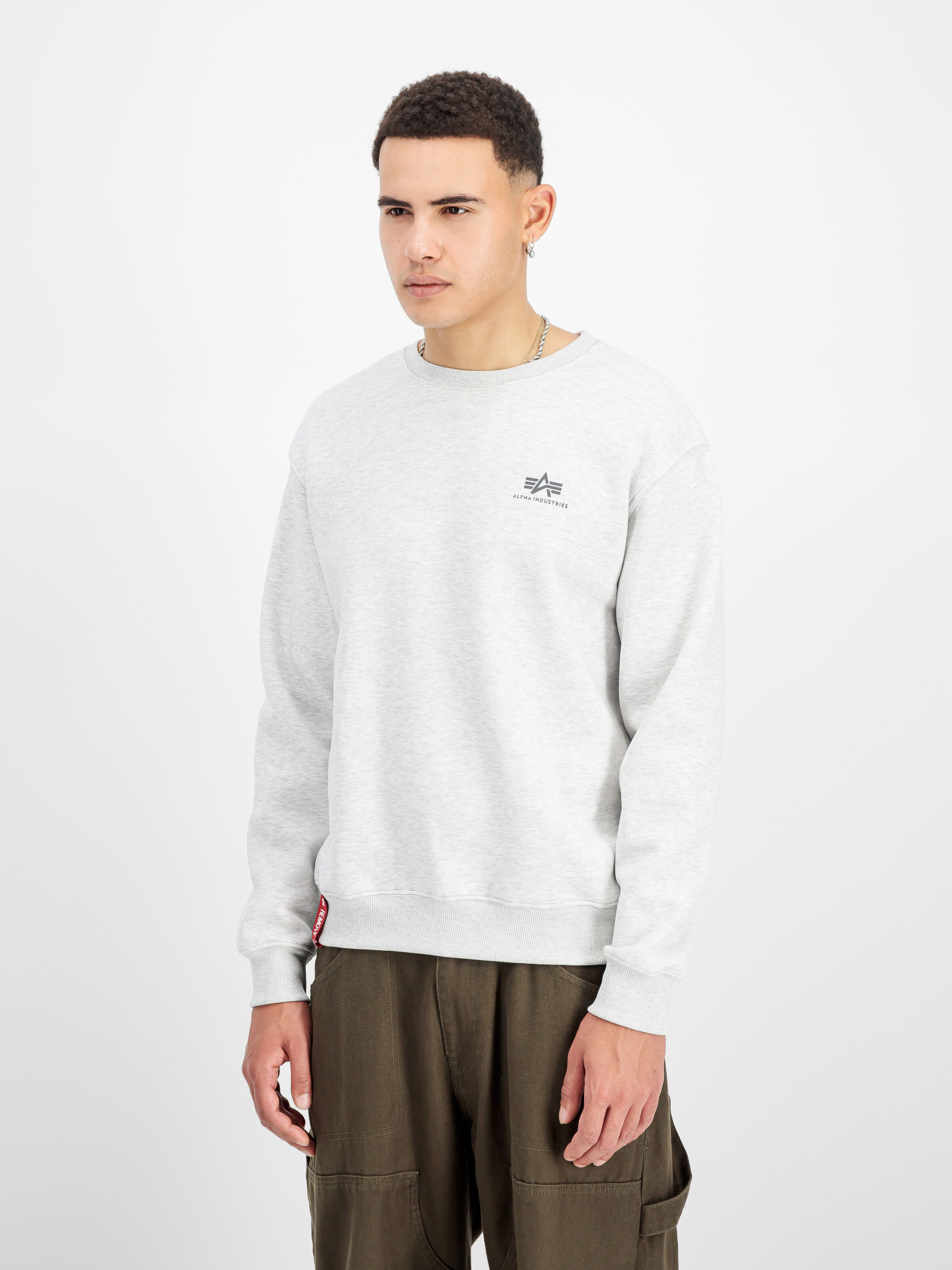 Basic Small Logo Sweatshirt pastel grey melange 188307_752_2_model_00002_183346