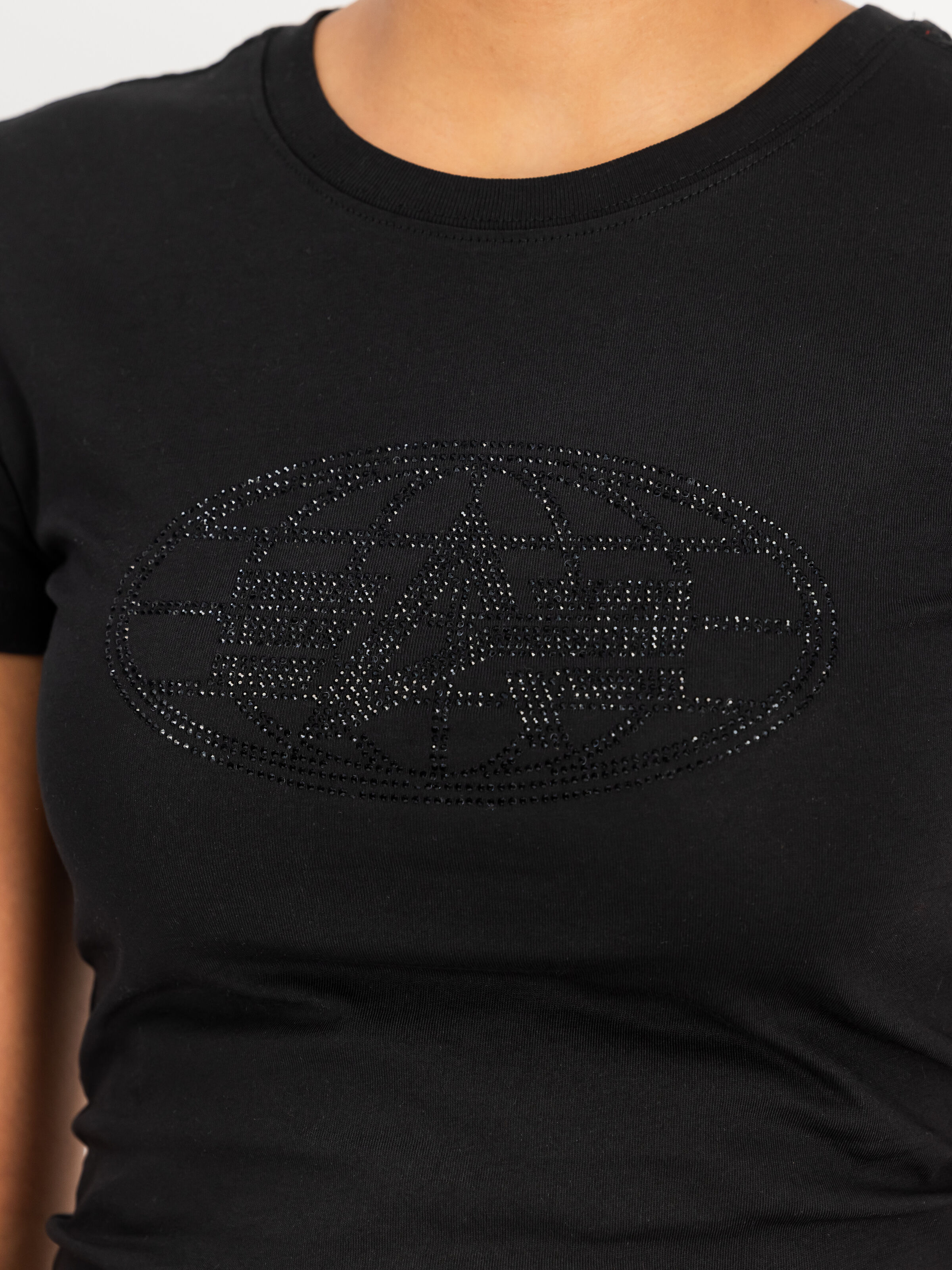 Rhinestone World Logo T-Shirt Women black 268060_03_3_detail_00001_230344