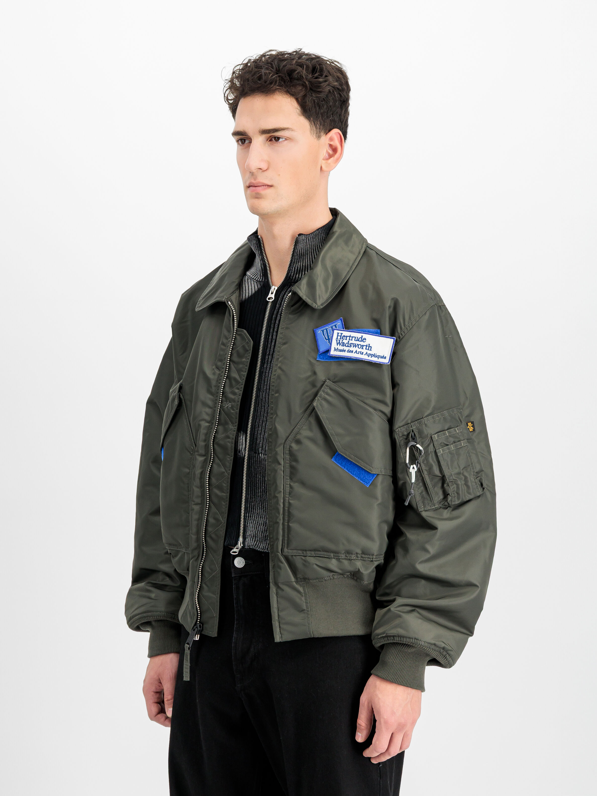 ALPHA x GR10K CWU-45 Bomber Jacket rep.grey 266123_04_2_model_00003_223544