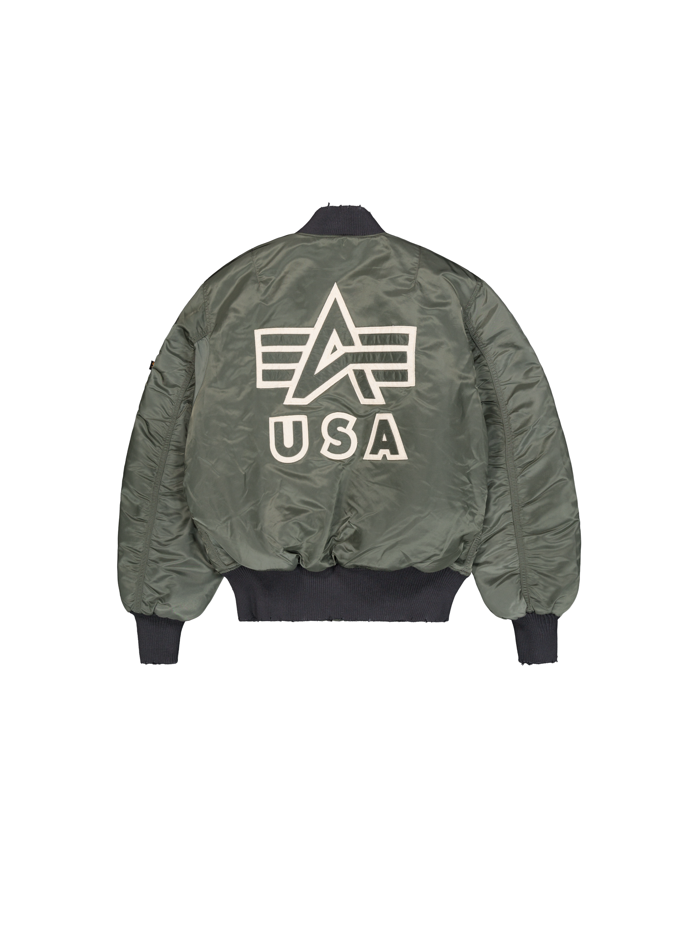 MA-1 Distressed Bomber Jacket vintage green 258128_432_1_flatlay_00002_163874