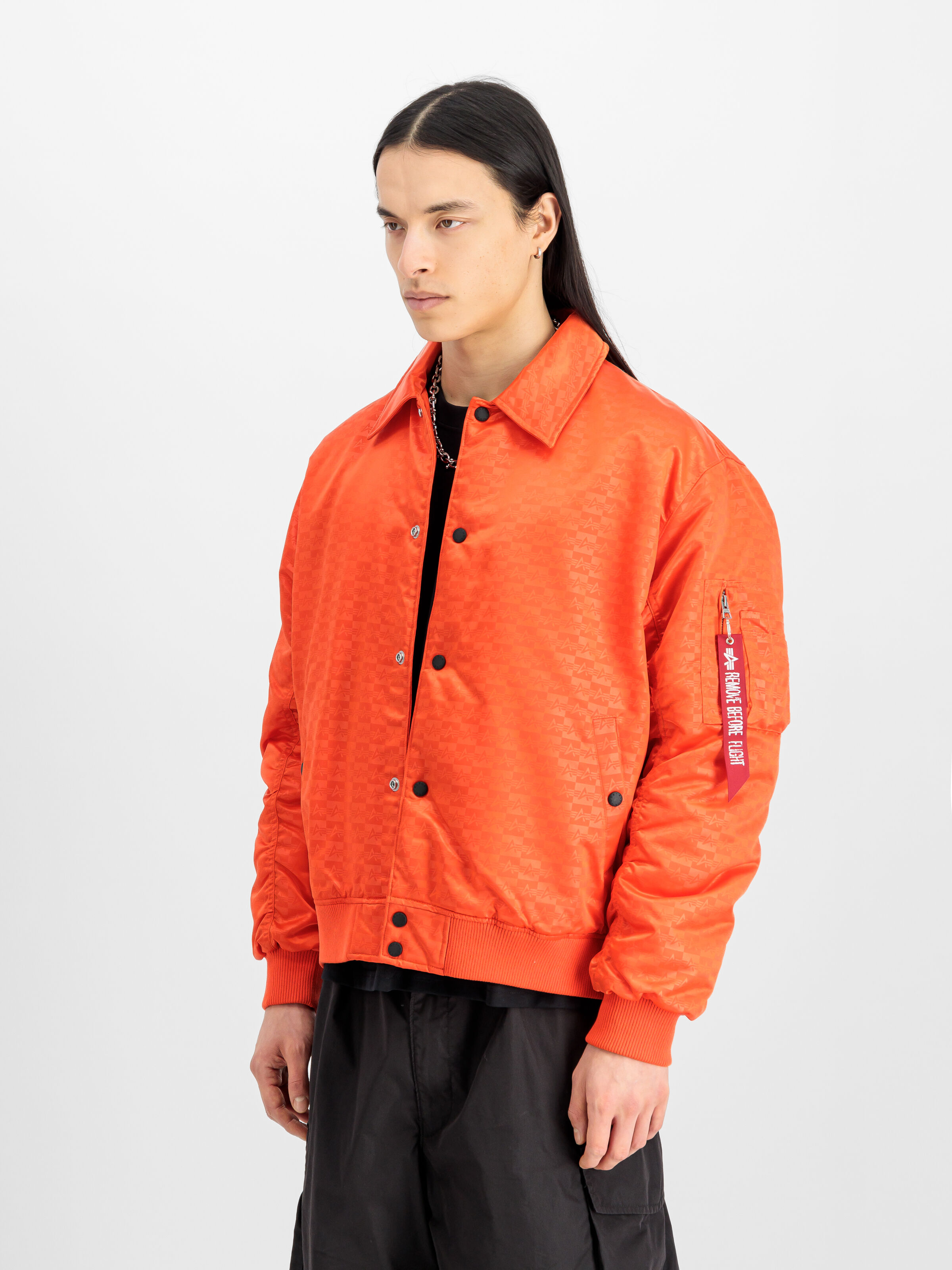 Coach Logo Bomber Jacket boost orange 156145_736_2_model_00003_148107