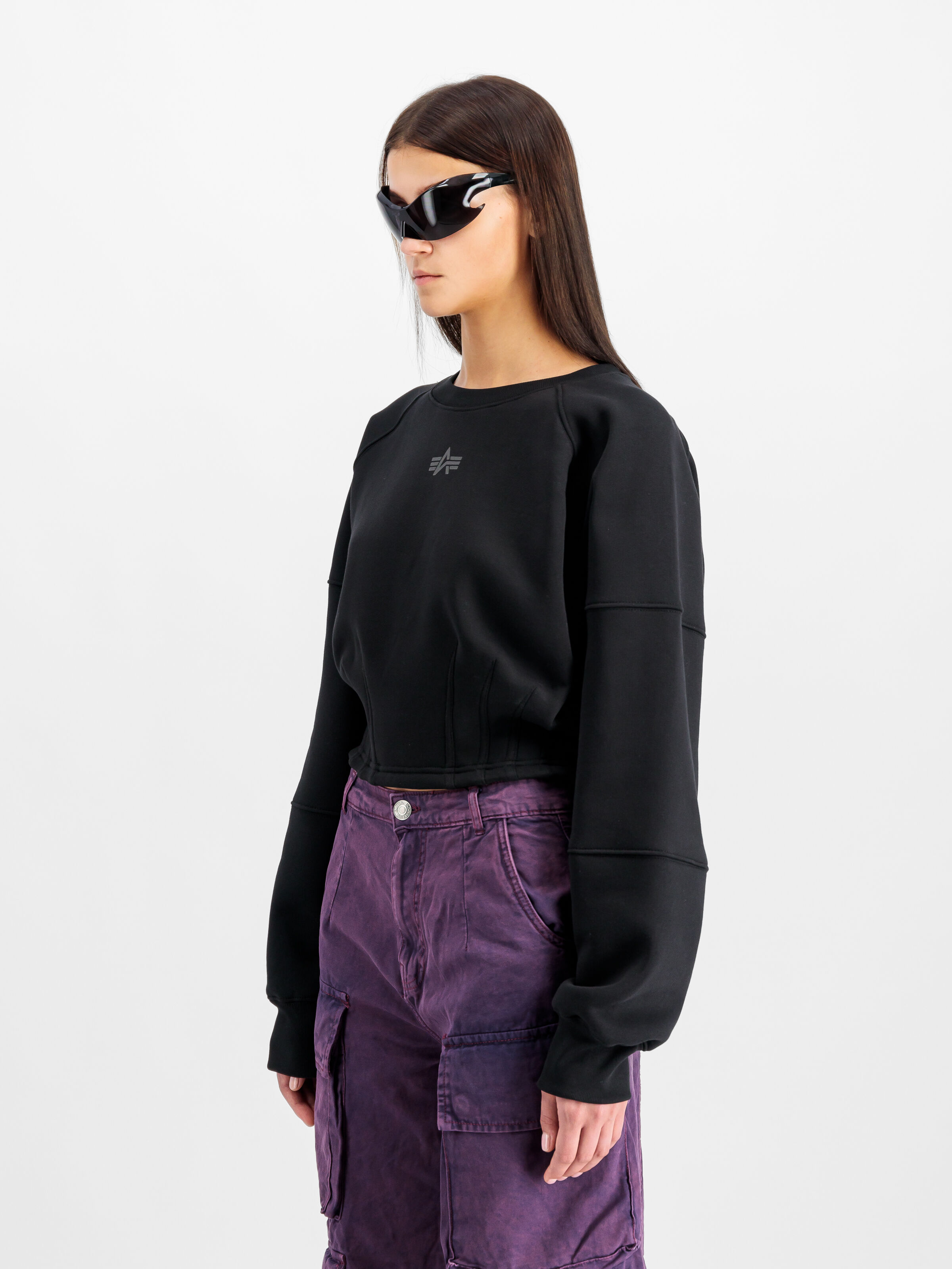Waisted Sweatshirt Women black 148031_03_2_model_00003_103735