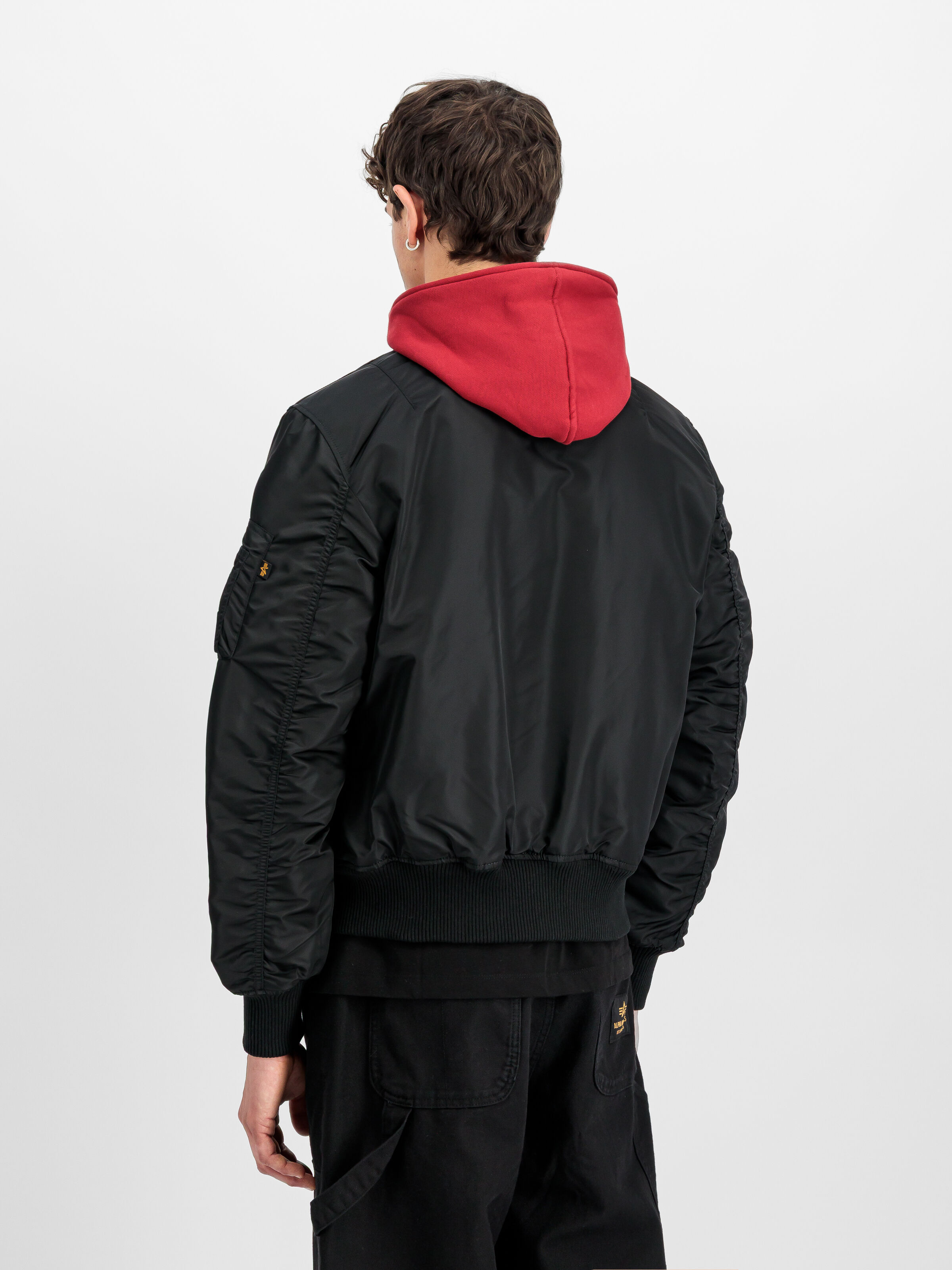 MA-1 D-Tec Sleeve Embroidery Bomber Jacket black/red 133104_94_2_model_00003_190205