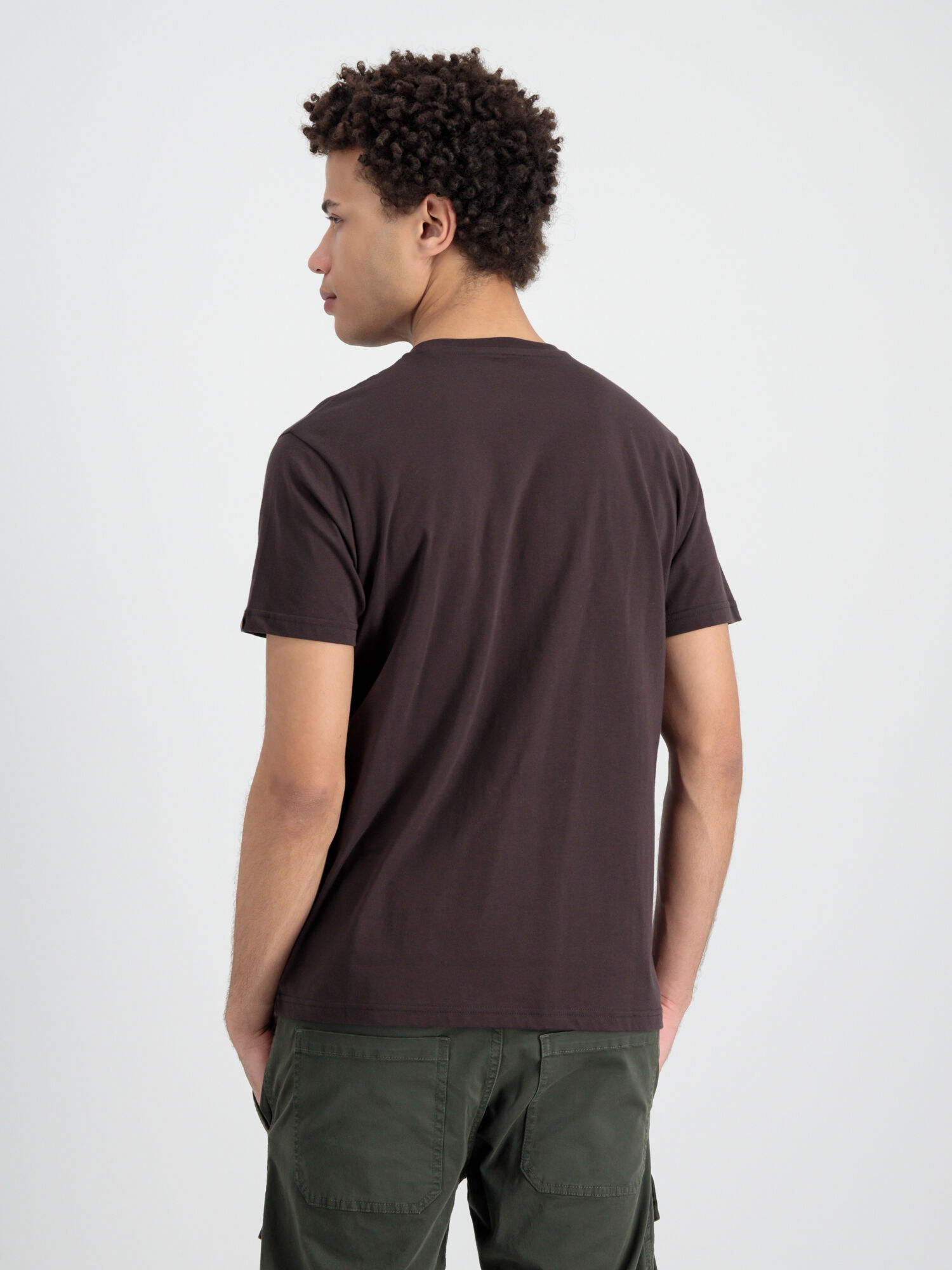 Basic Small Logo T-Shirt hunter brown 188505_696_alpha_industries_basic_t_small_logo_00003_126264