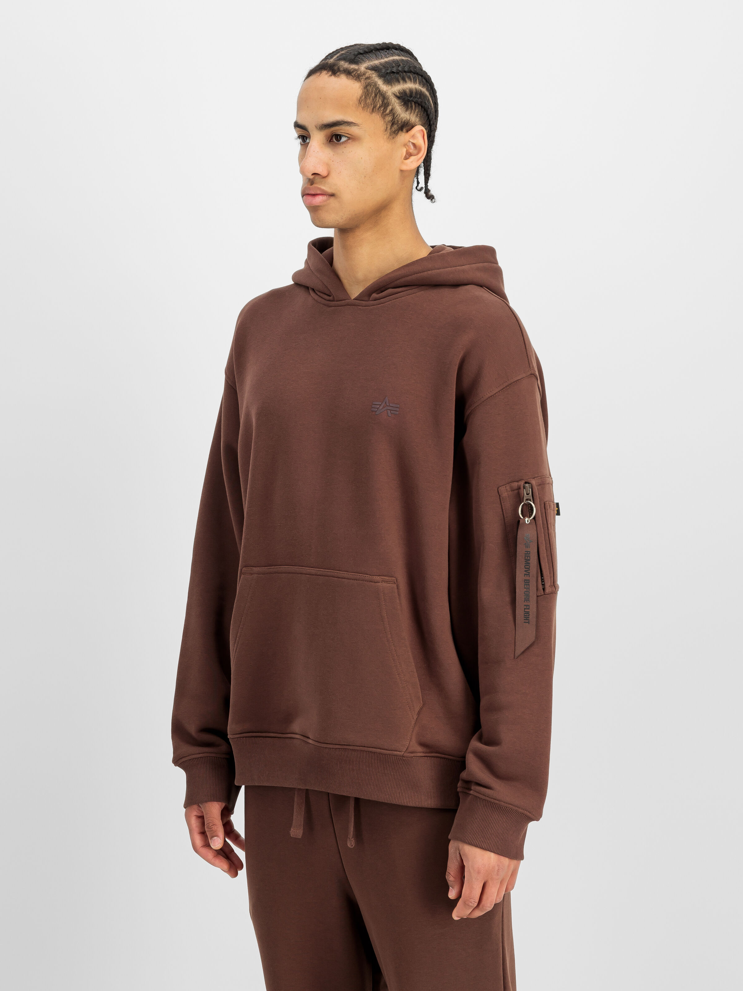 Dye To Match Mid Logo Hoodie powder brown 268337_204_2_model_00002_236834