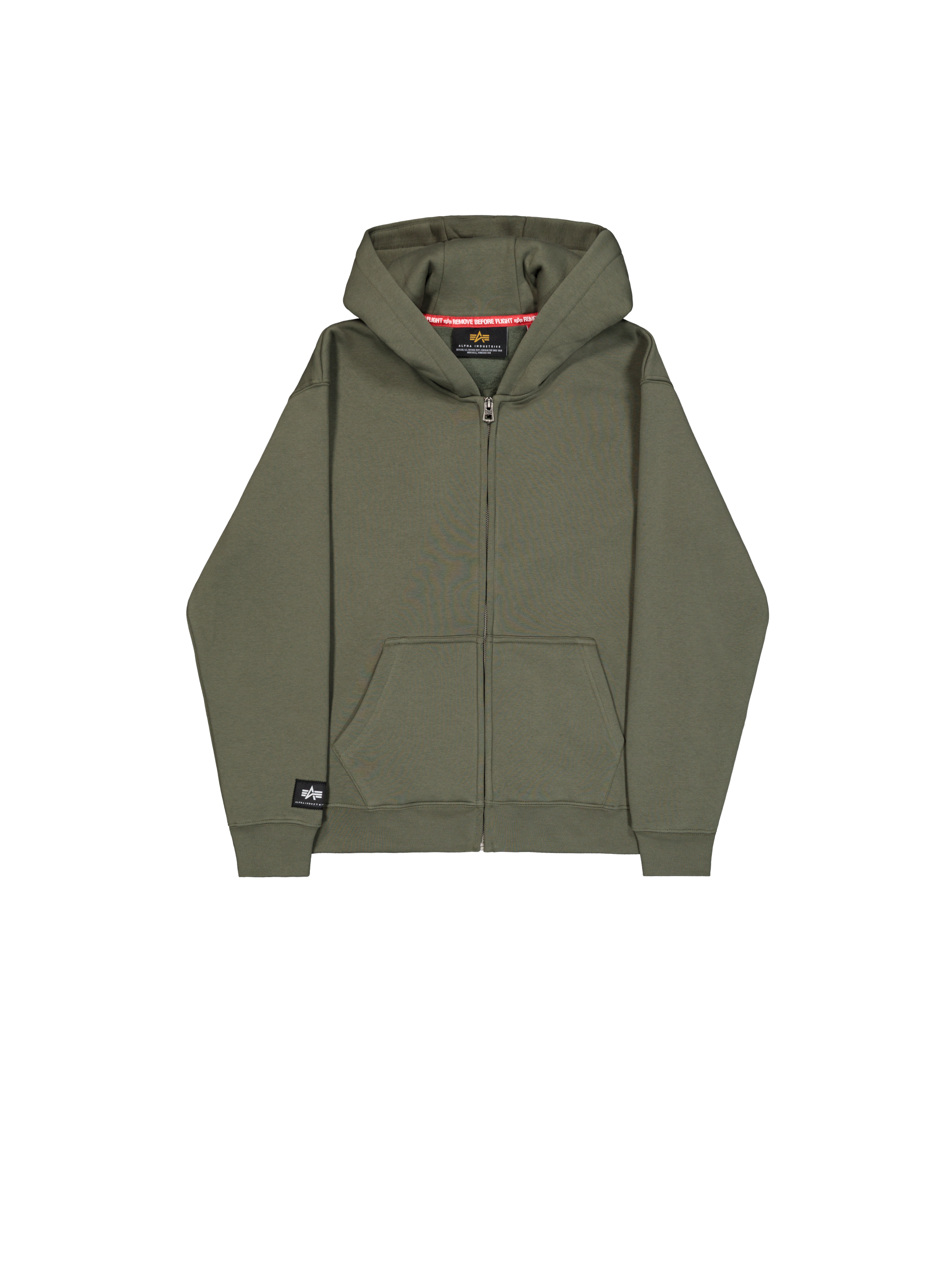 Label Zip Backprint Hoodie