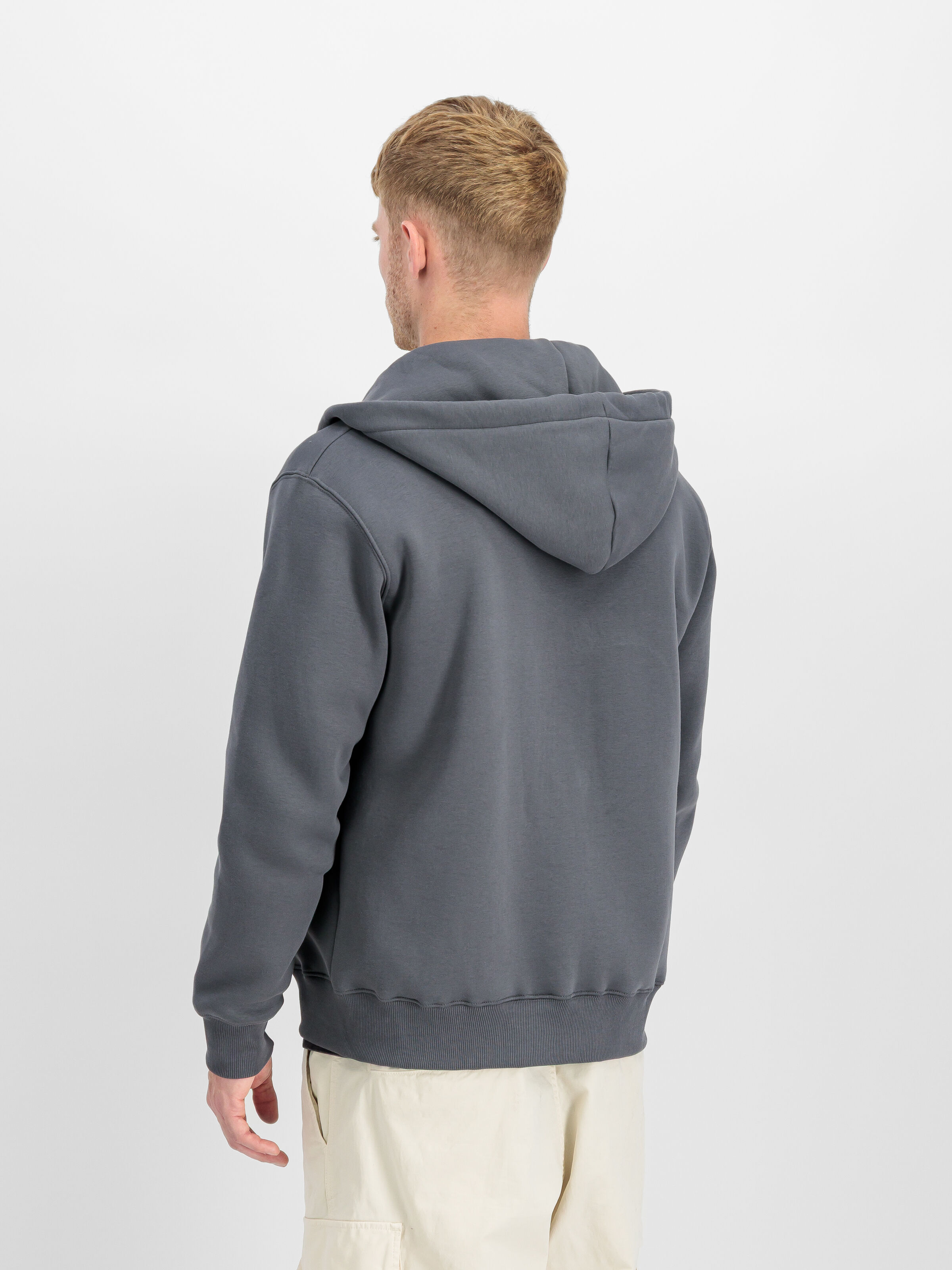 Basic Big Logo Zip Hoodie greyblack 178325_136_2_model_00003_191669