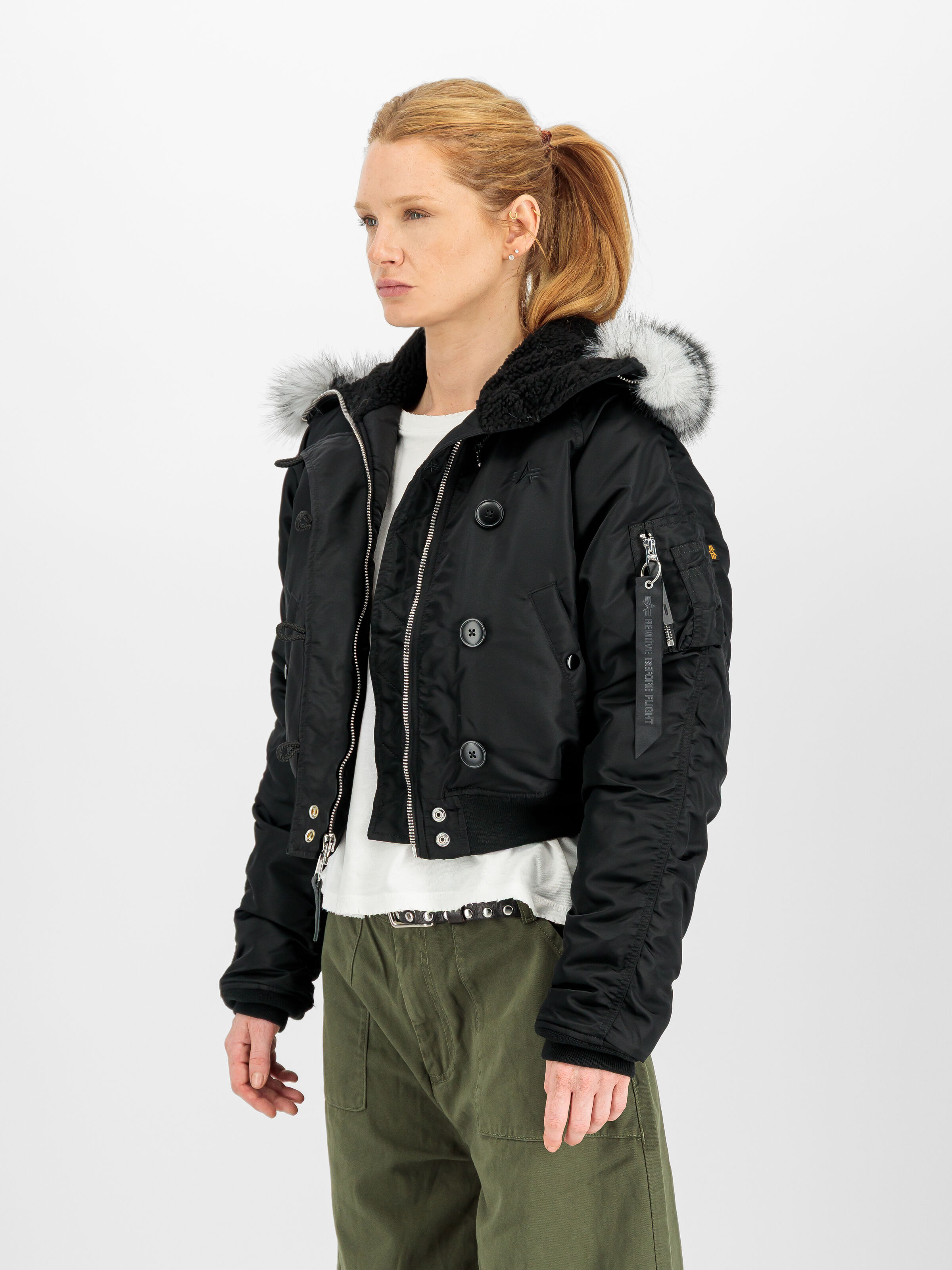 N-2B Cropped Winter Jacket Women black 268001_03_2_model_00002_245959