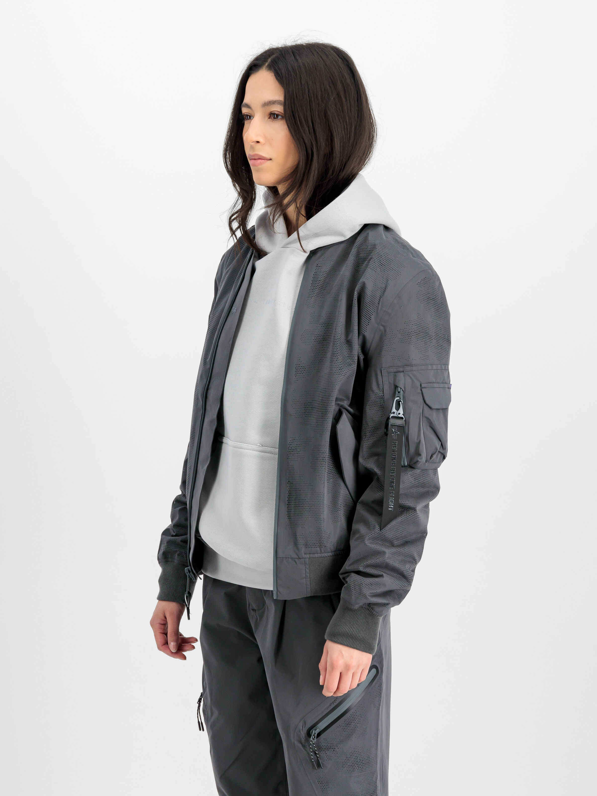L-2B II Laser Cut Light Flight Jacket charcoal 756120_747_2_model_00003_155262