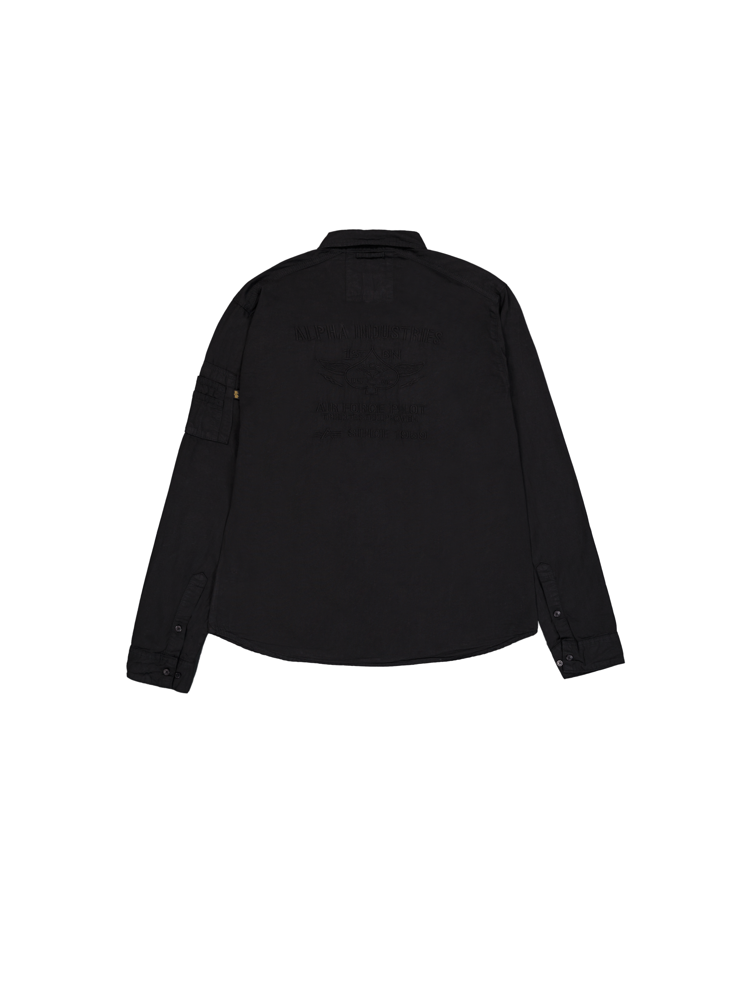 Air Force Embroidery Shirt black 138422_03_1_flatlay_00002_102592